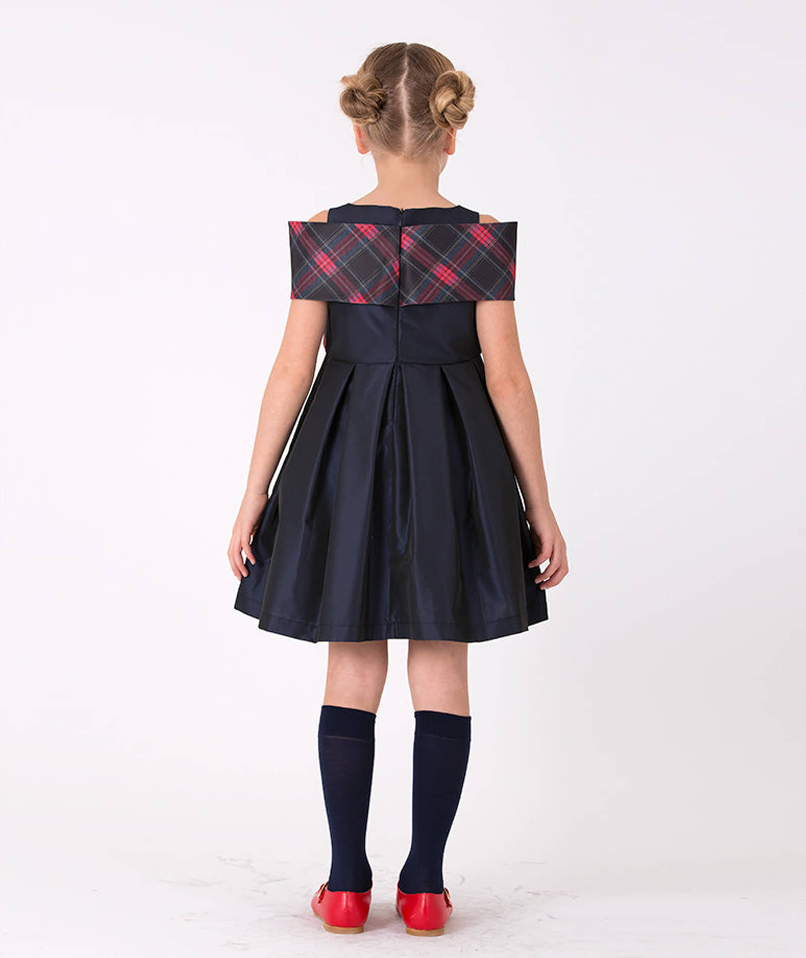 Plaid Bow Dress made by Mama Luma