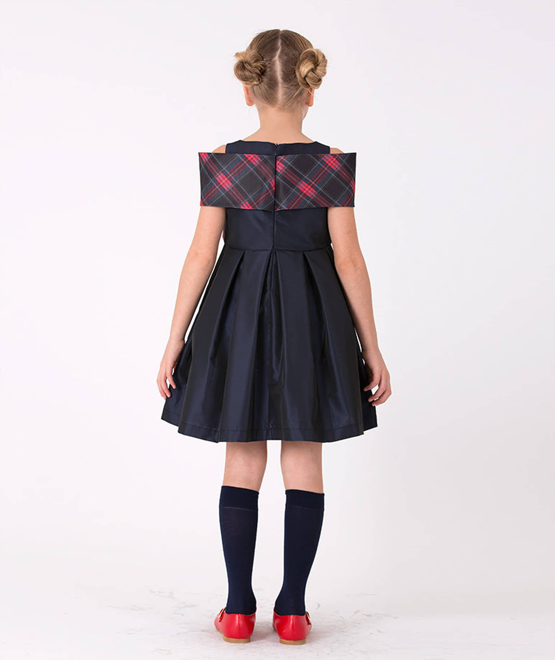 Plaid Bow Dress made by Mama Luma