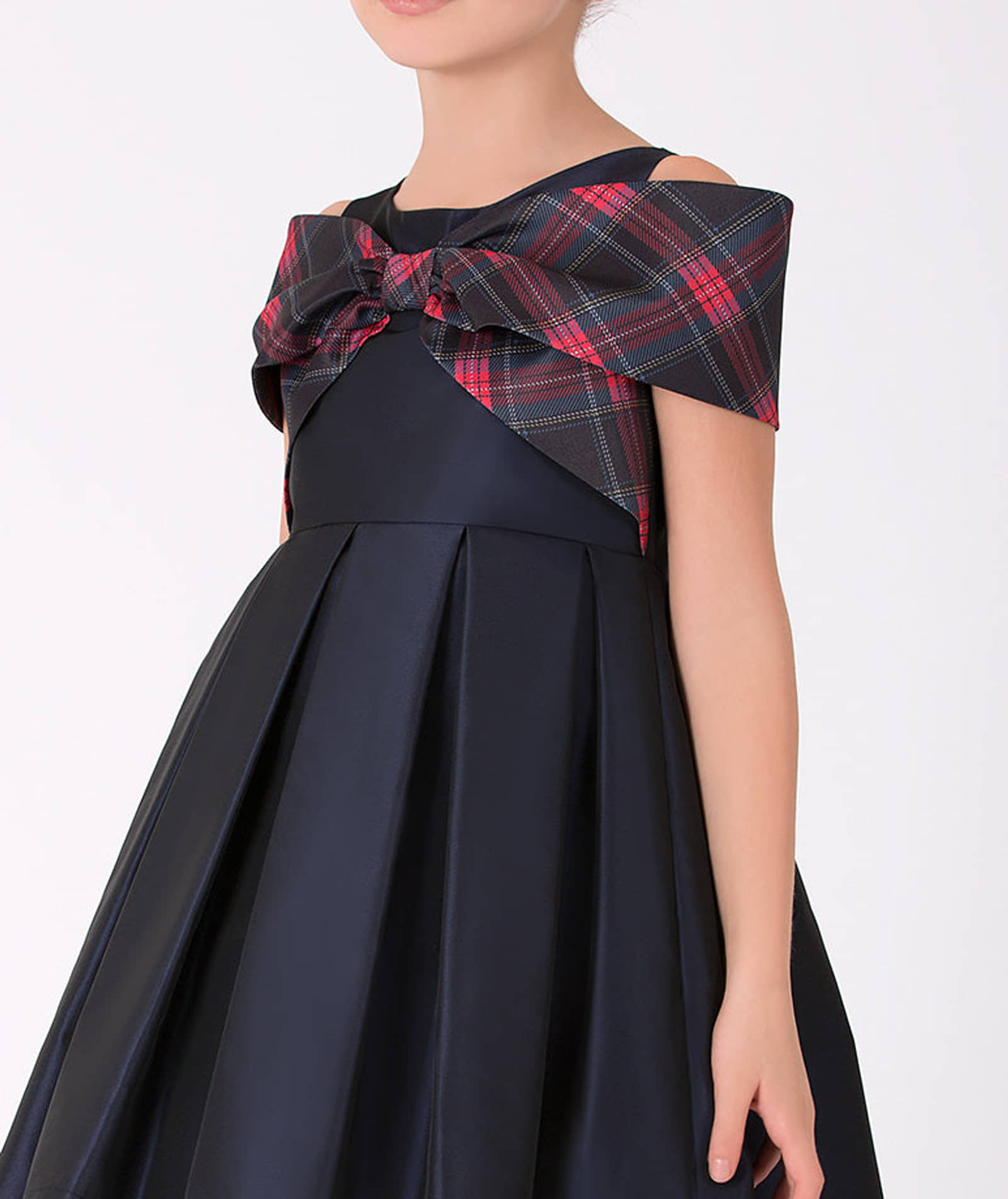 Plaid Bow Dress made by Mama Luma