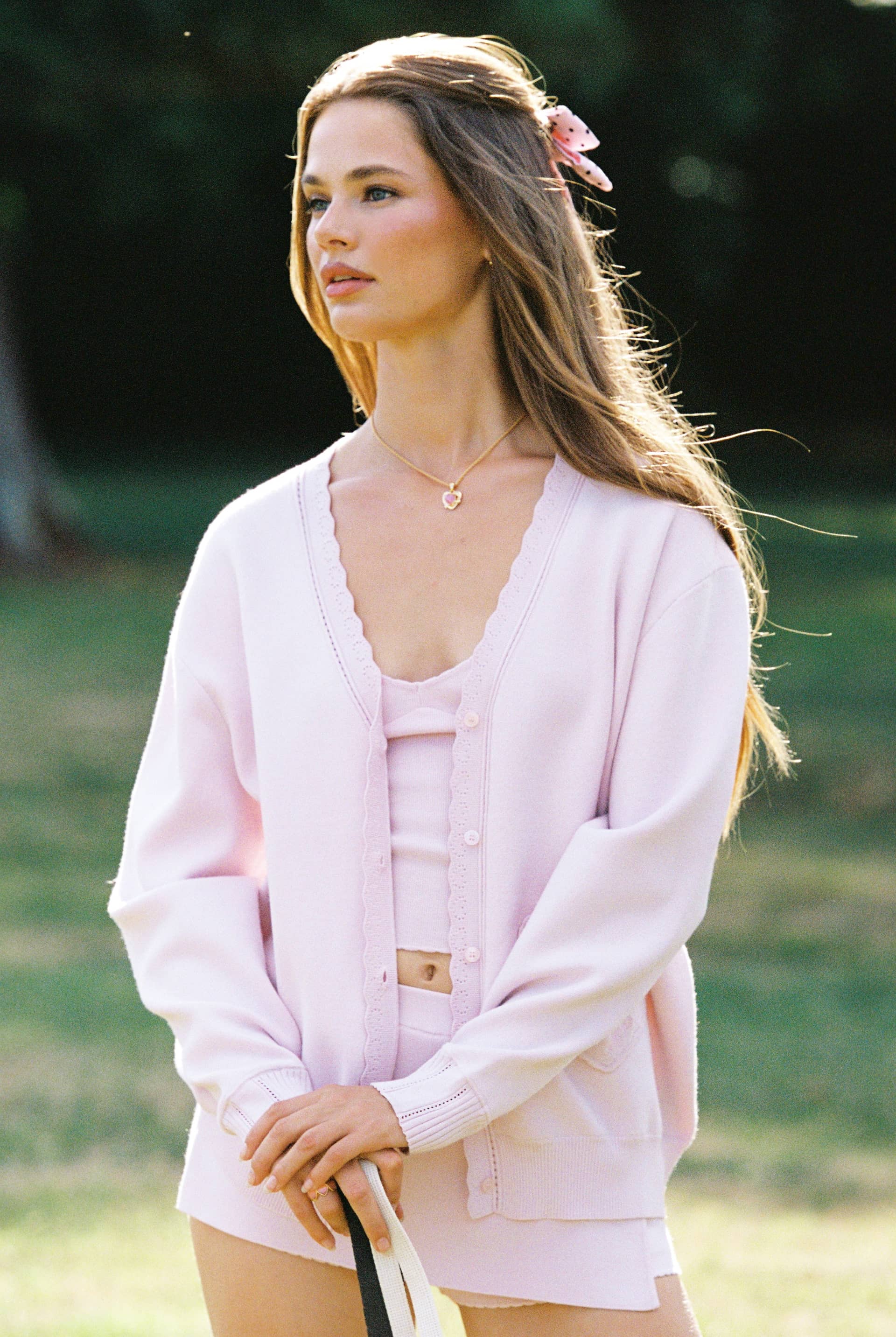 Carrie Cardigan (Pink) made by Nana Jacqueline