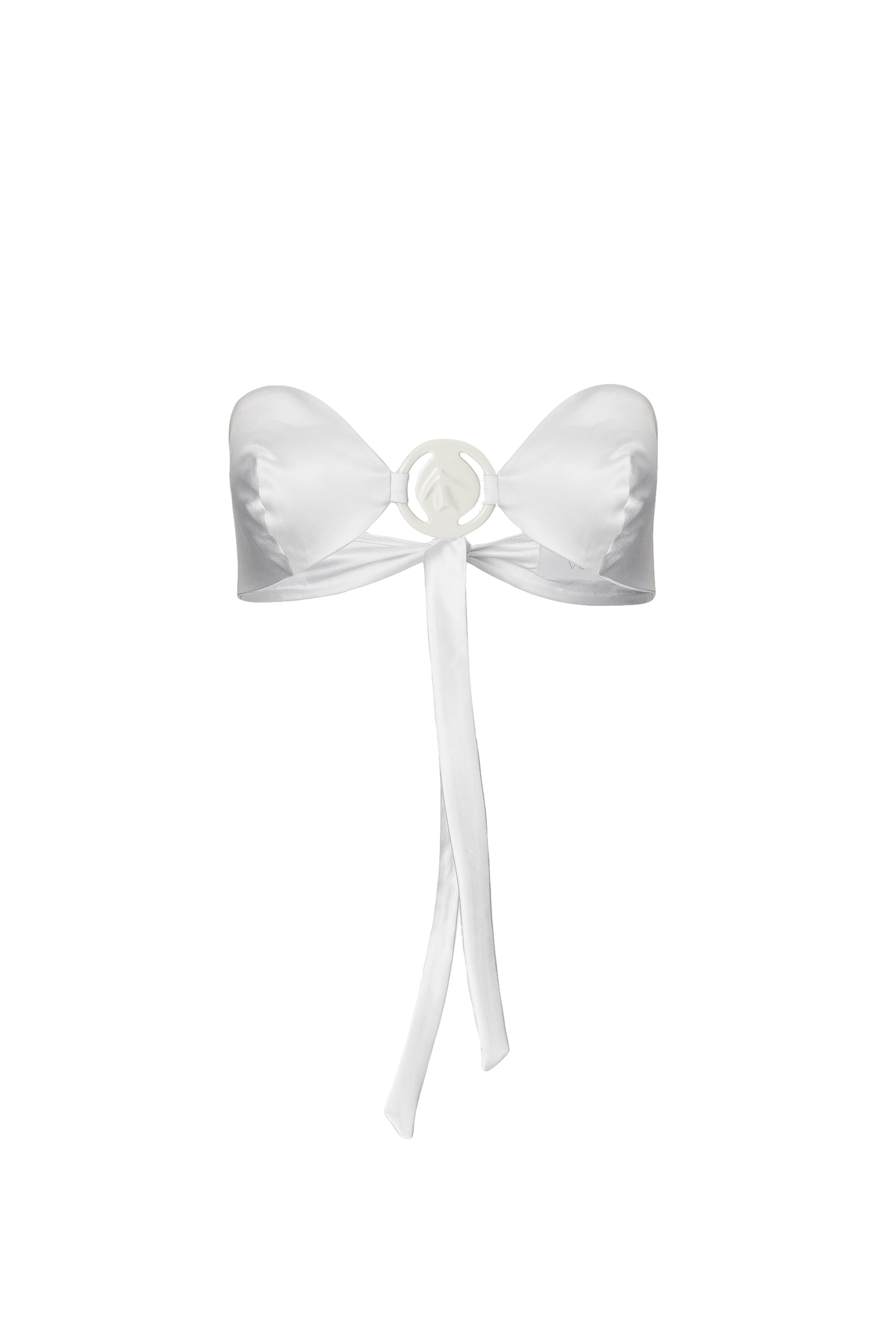 Pearl Silk Top in White made by Vestiaire d'un Oiseau Libre