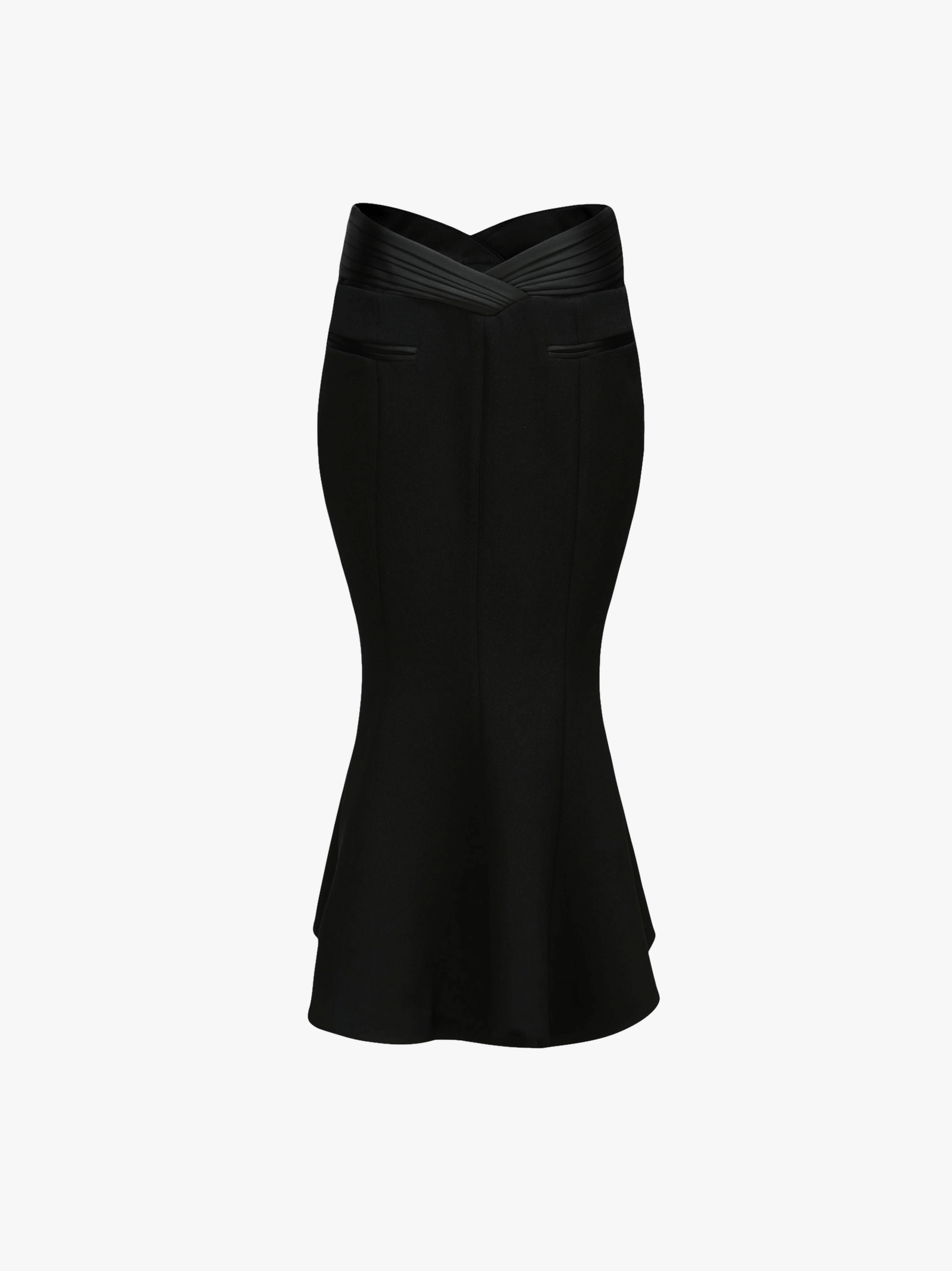 Belle Satin Skirt (Black) (Final Sale) in Black made by Nana Jacqueline