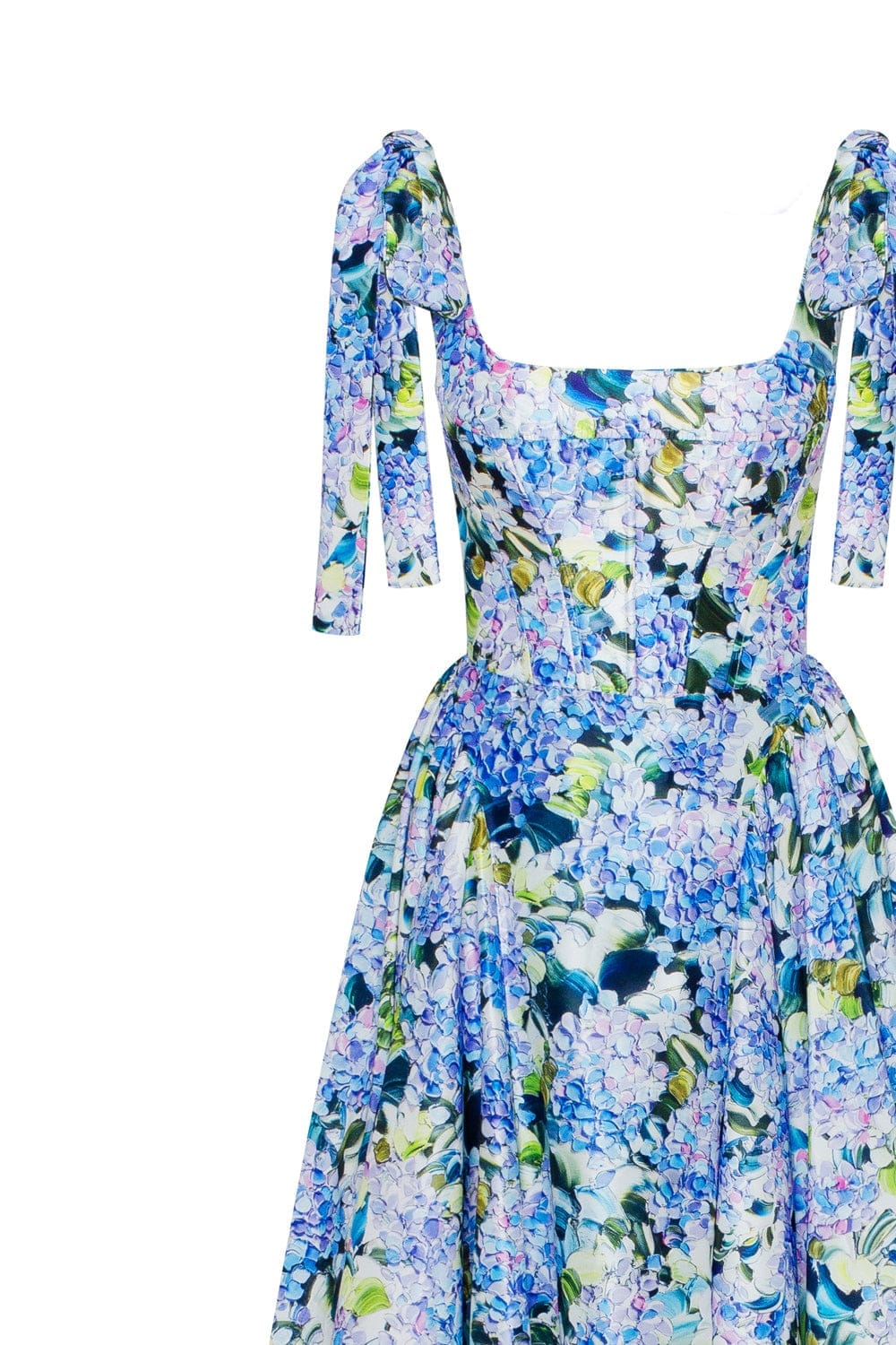 blue hydrangea dress milla Milla Women's Blue Hydrangea Strapped Maxi Dress