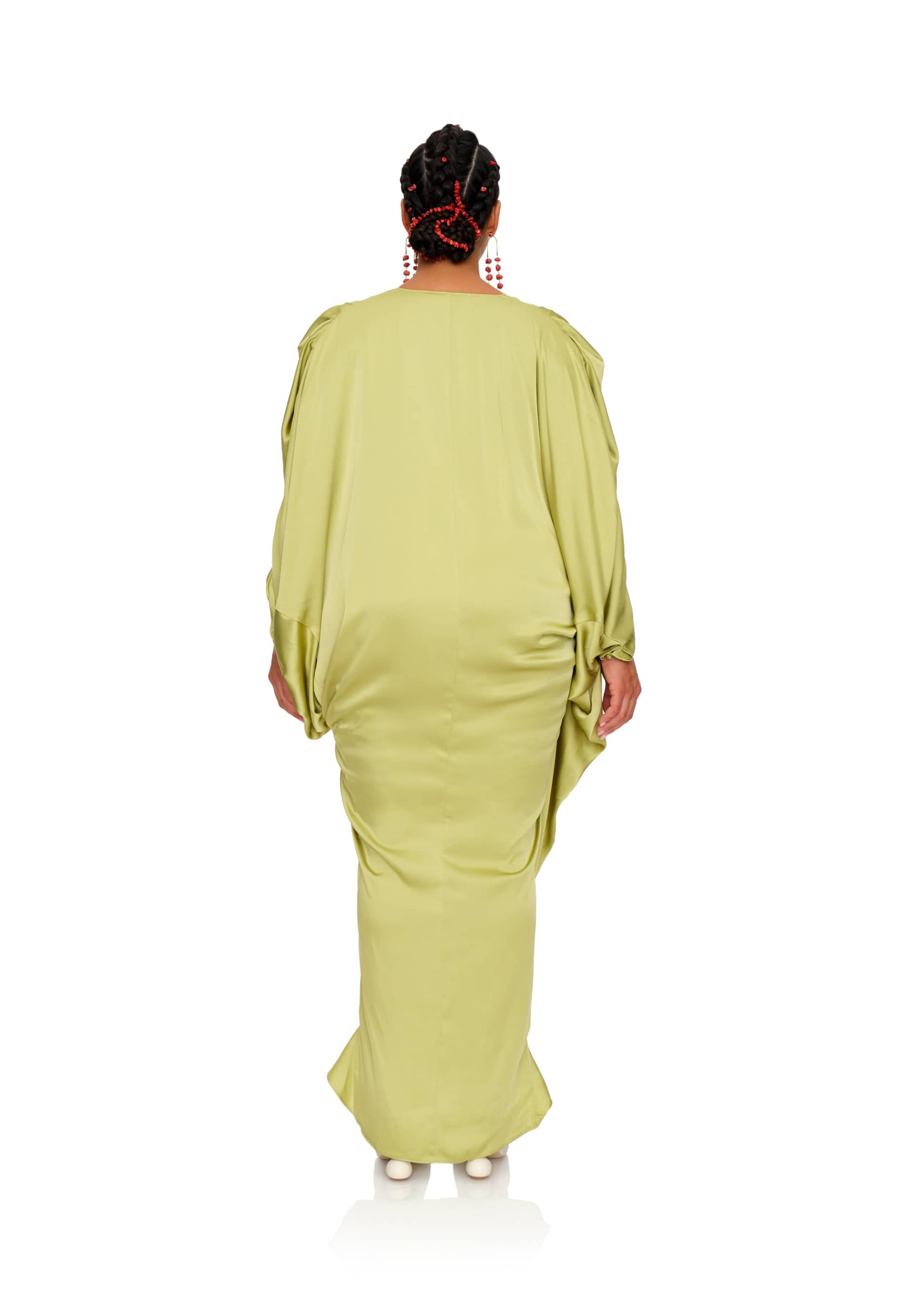 TIBARA KAFTAN DRESS - LIME made by Andrea Iyamah