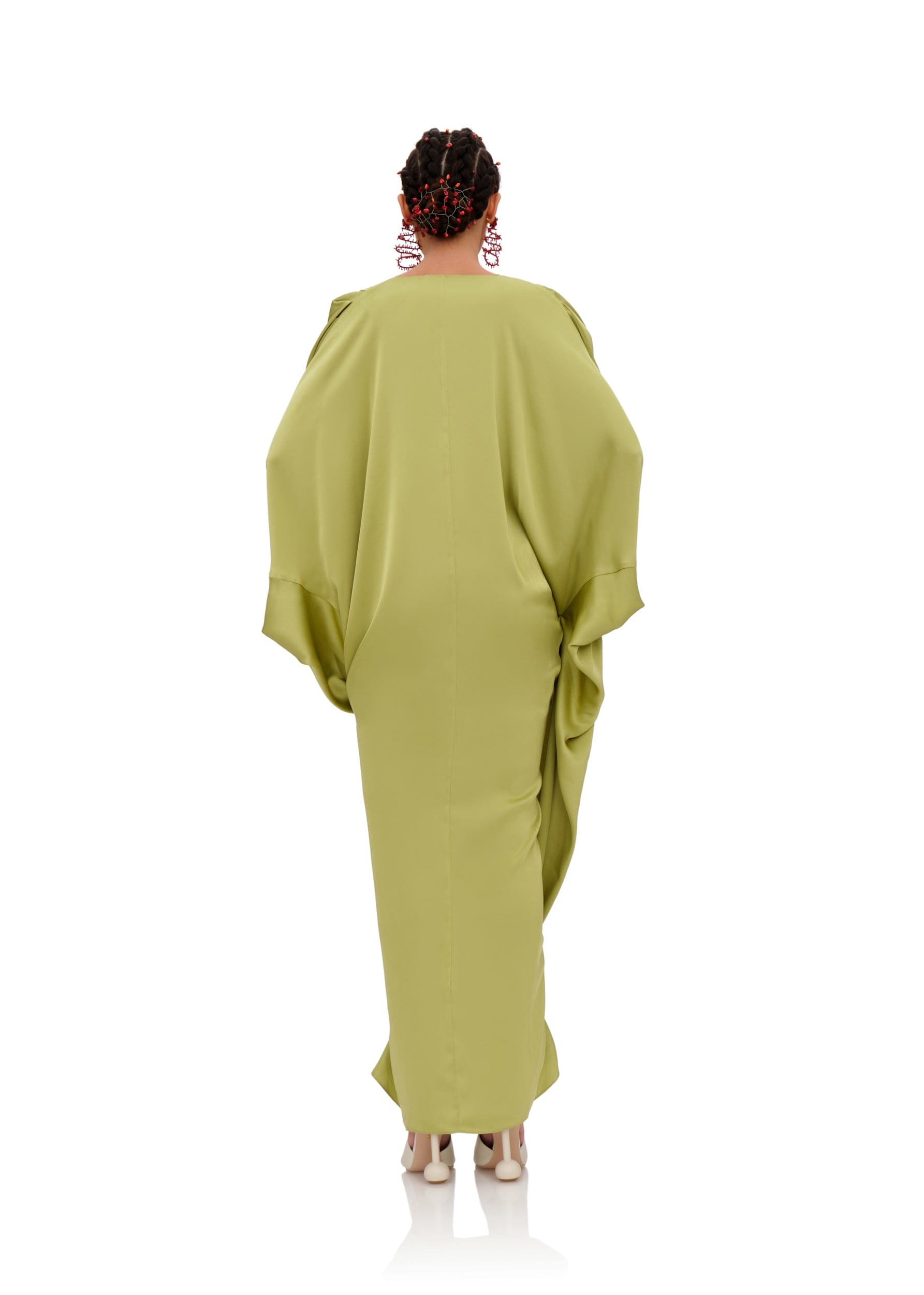 TIBARA KAFTAN DRESS - LIME made by Andrea Iyamah