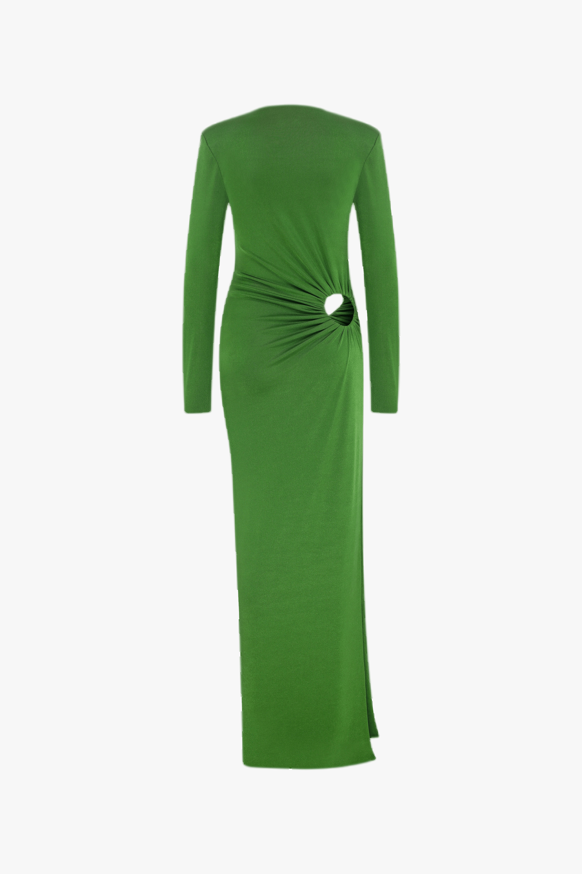 GWEN -LONG SLEEVE MAXI JERSEY DRESS WITH CUTOUT DETAIL made by ILA
