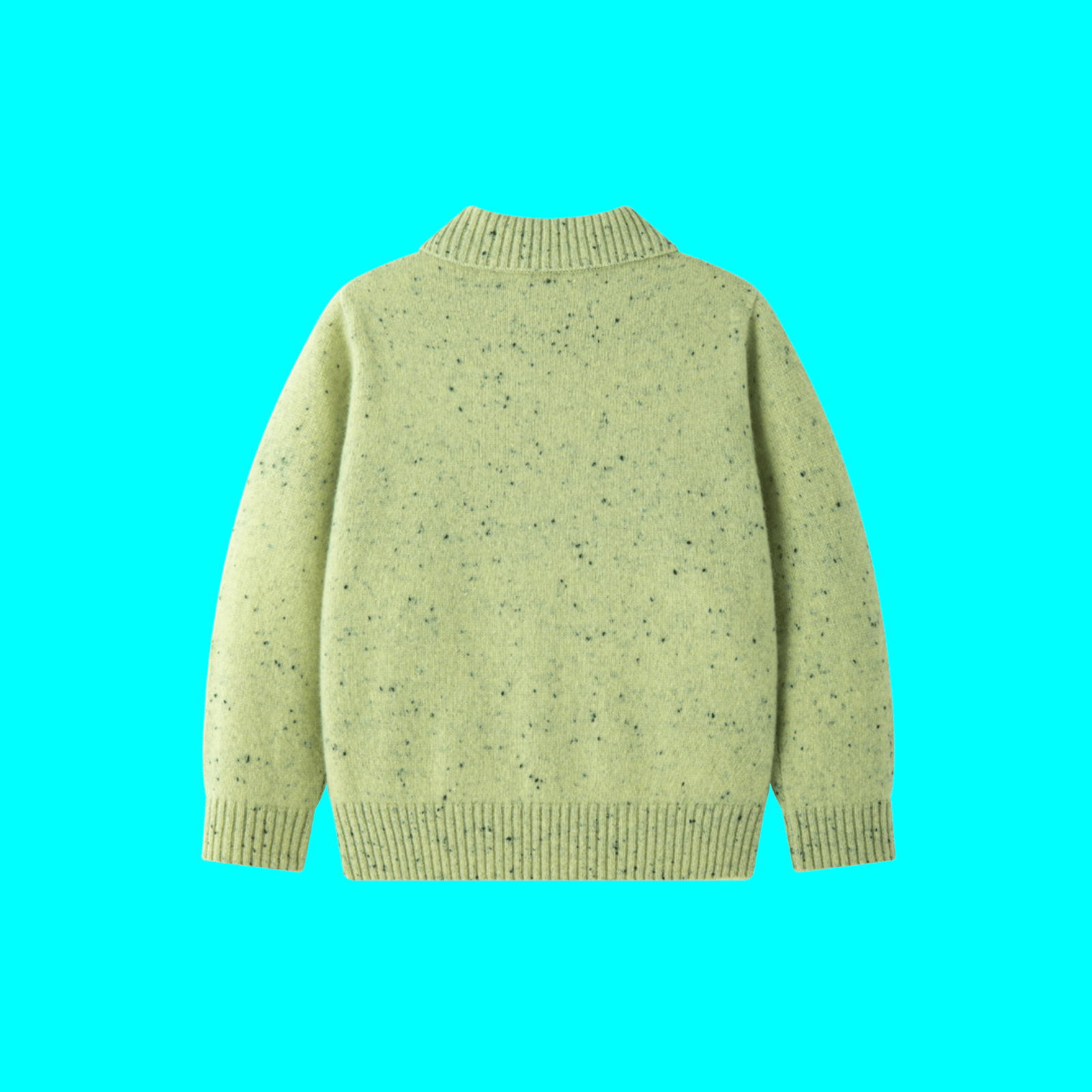 Merino Meadow Speckle Knit Polo Jumper made by CozyU