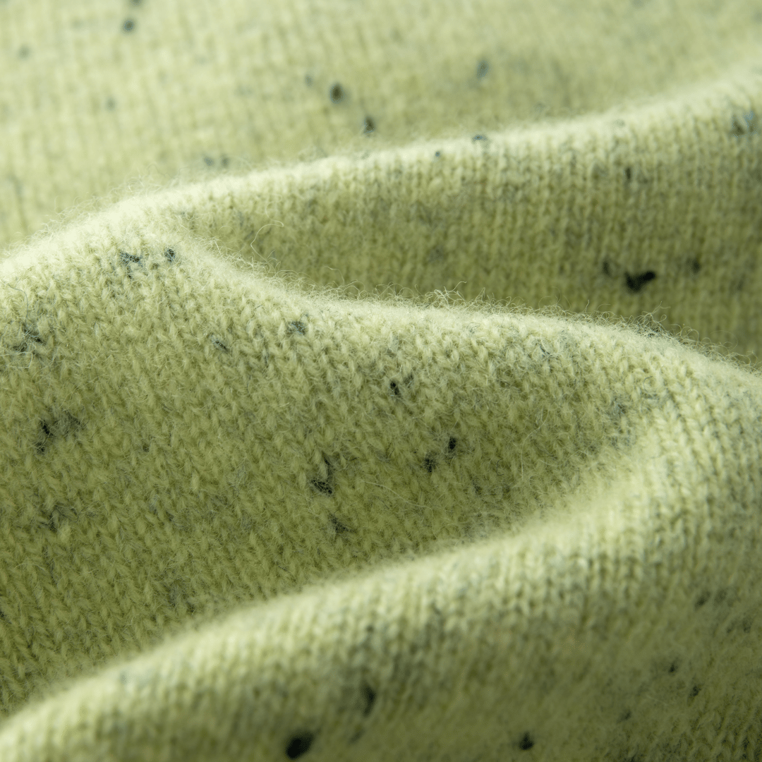 Merino Meadow Speckle Knit Polo Jumper made by CozyU