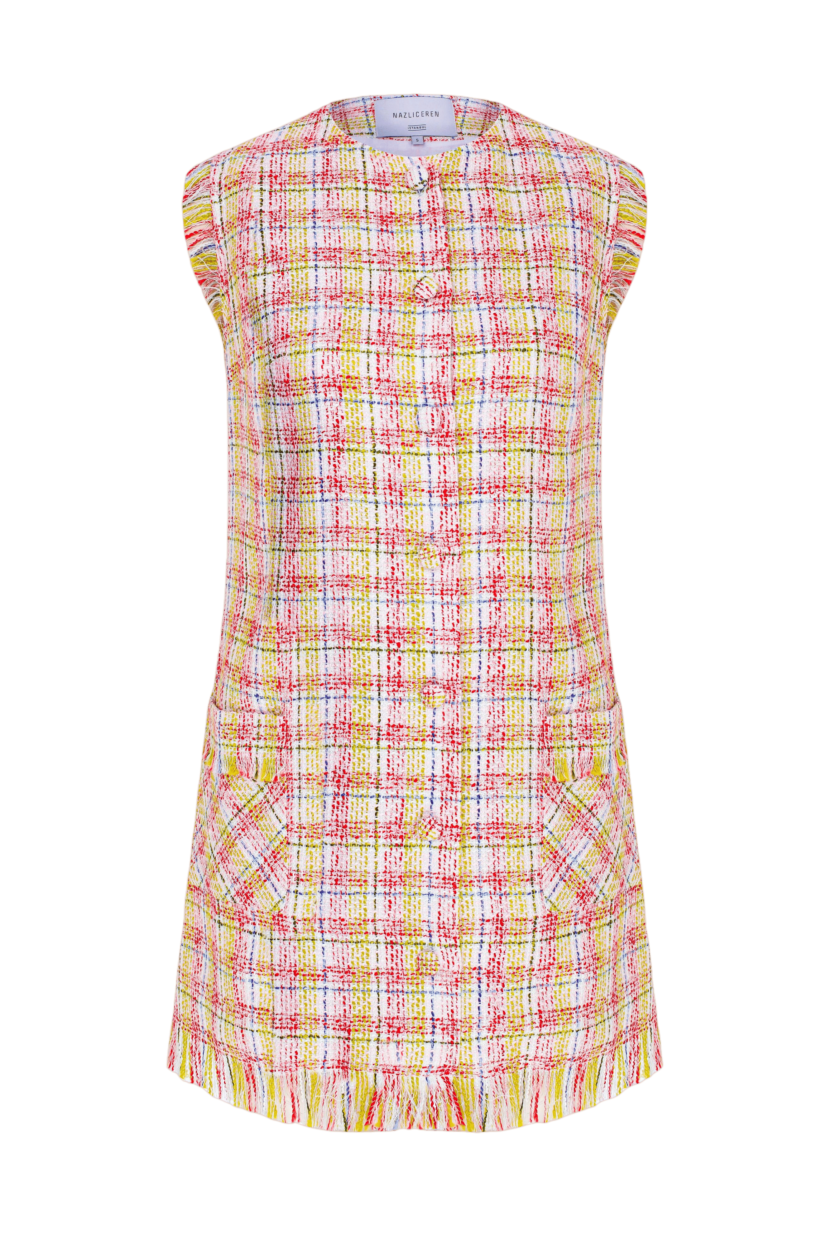 Chloe Cotton Tweed Mini Dress made by Nazli Ceren