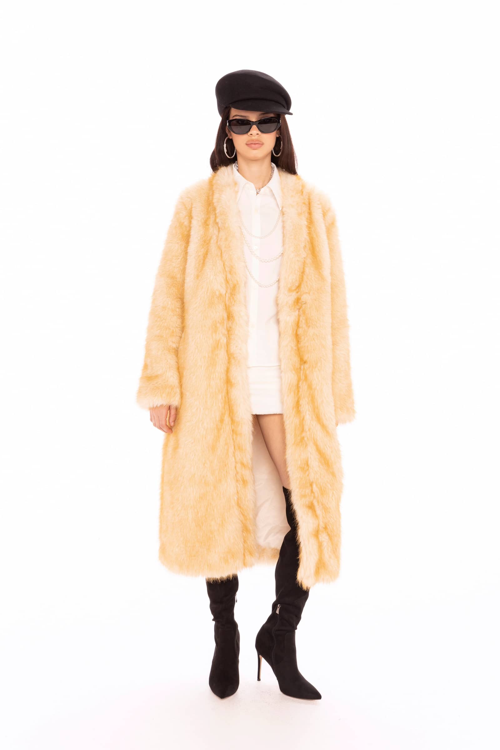 Isolde Faux Fur Long Coat made by Nana Jacqueline