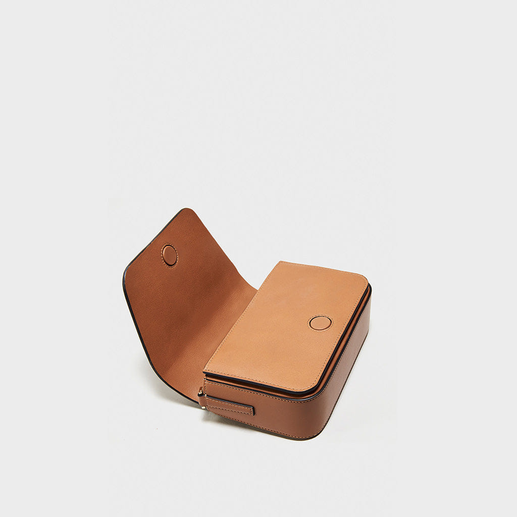 Mini Eugenia braided camel crossbody made by Yliana Yepez