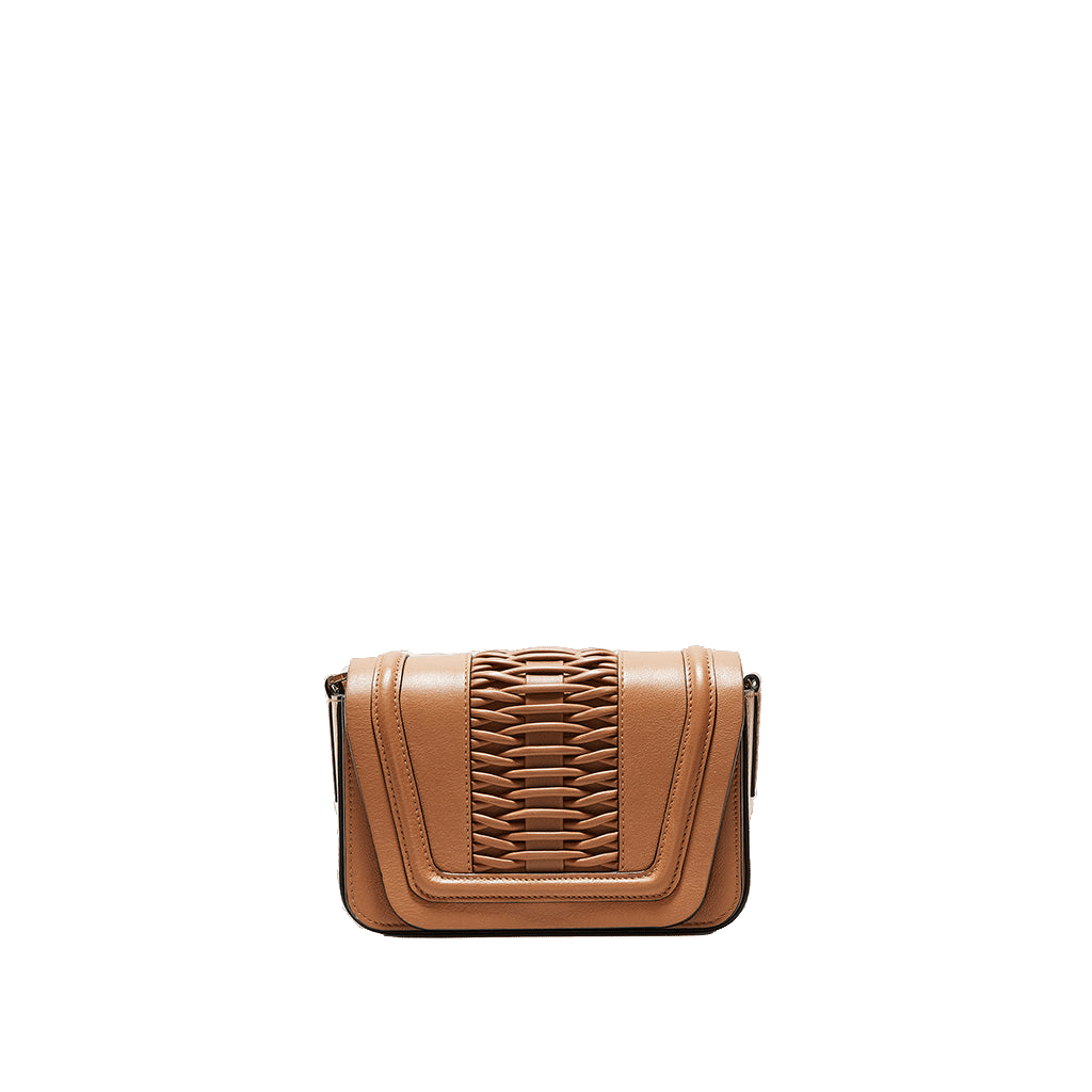 Mini Eugenia braided camel crossbody made by Yliana Yepez