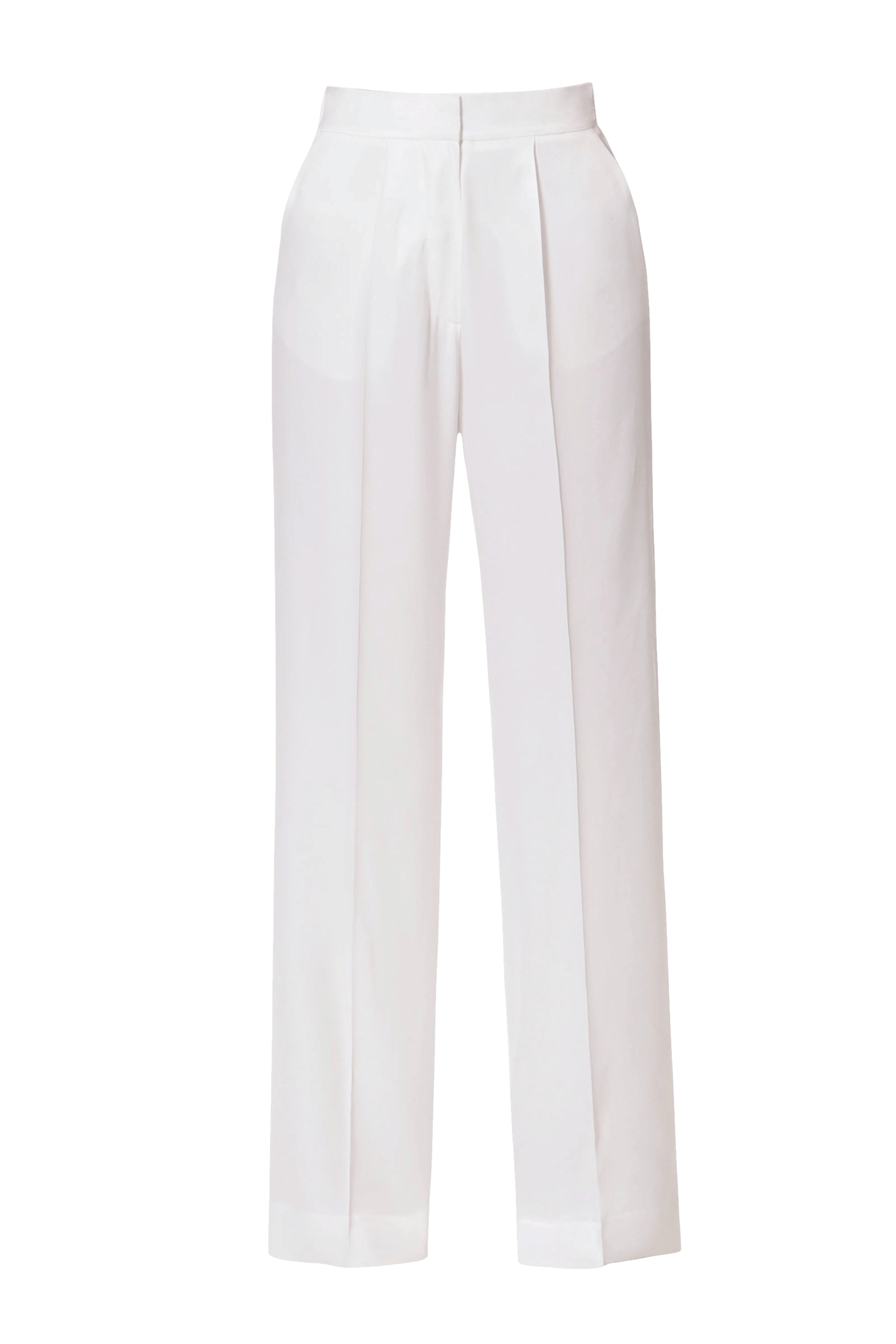Trousers Jessie Bright White in White made by HALEWSKI