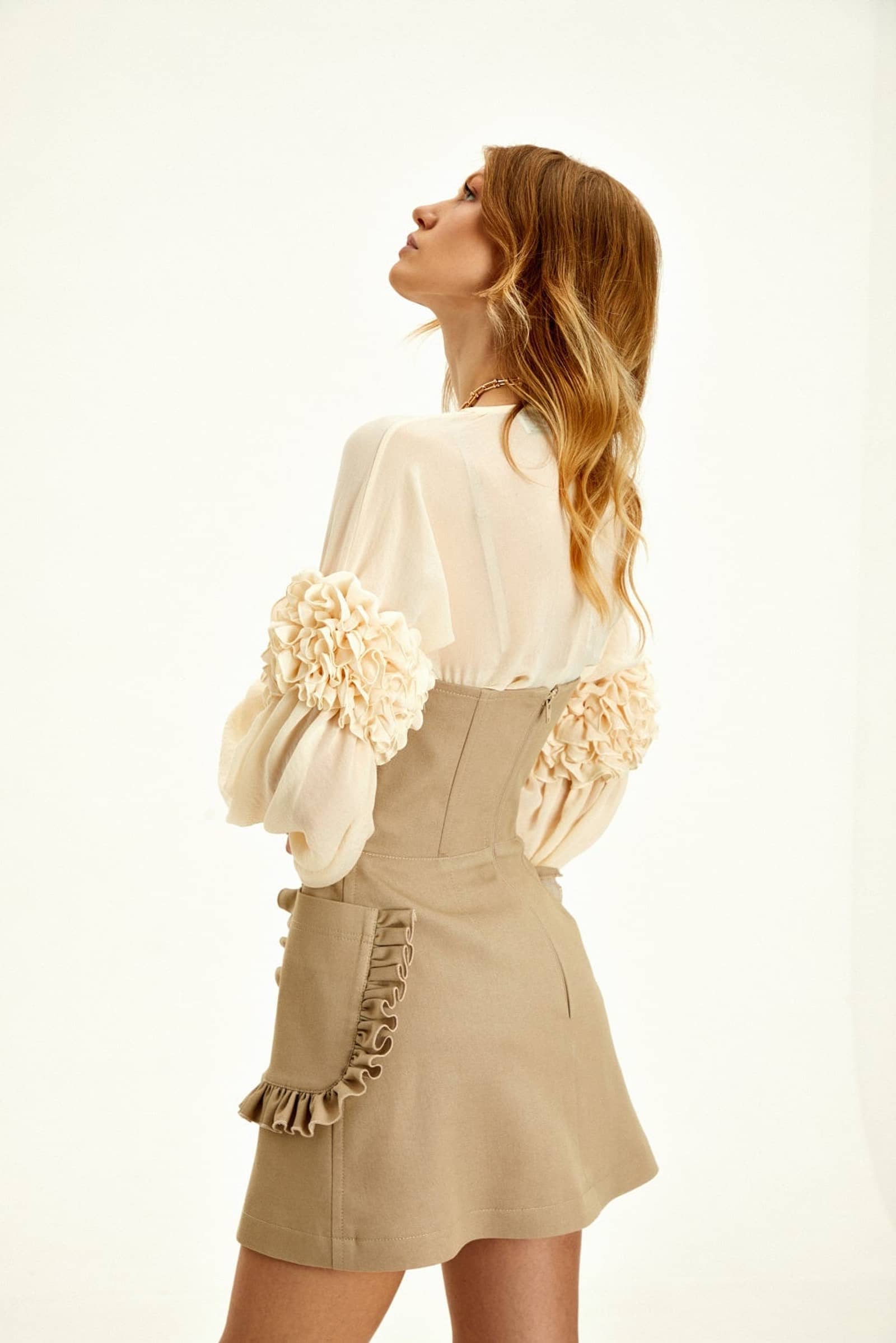 Creamy Chiffon Blouse made by Guranda