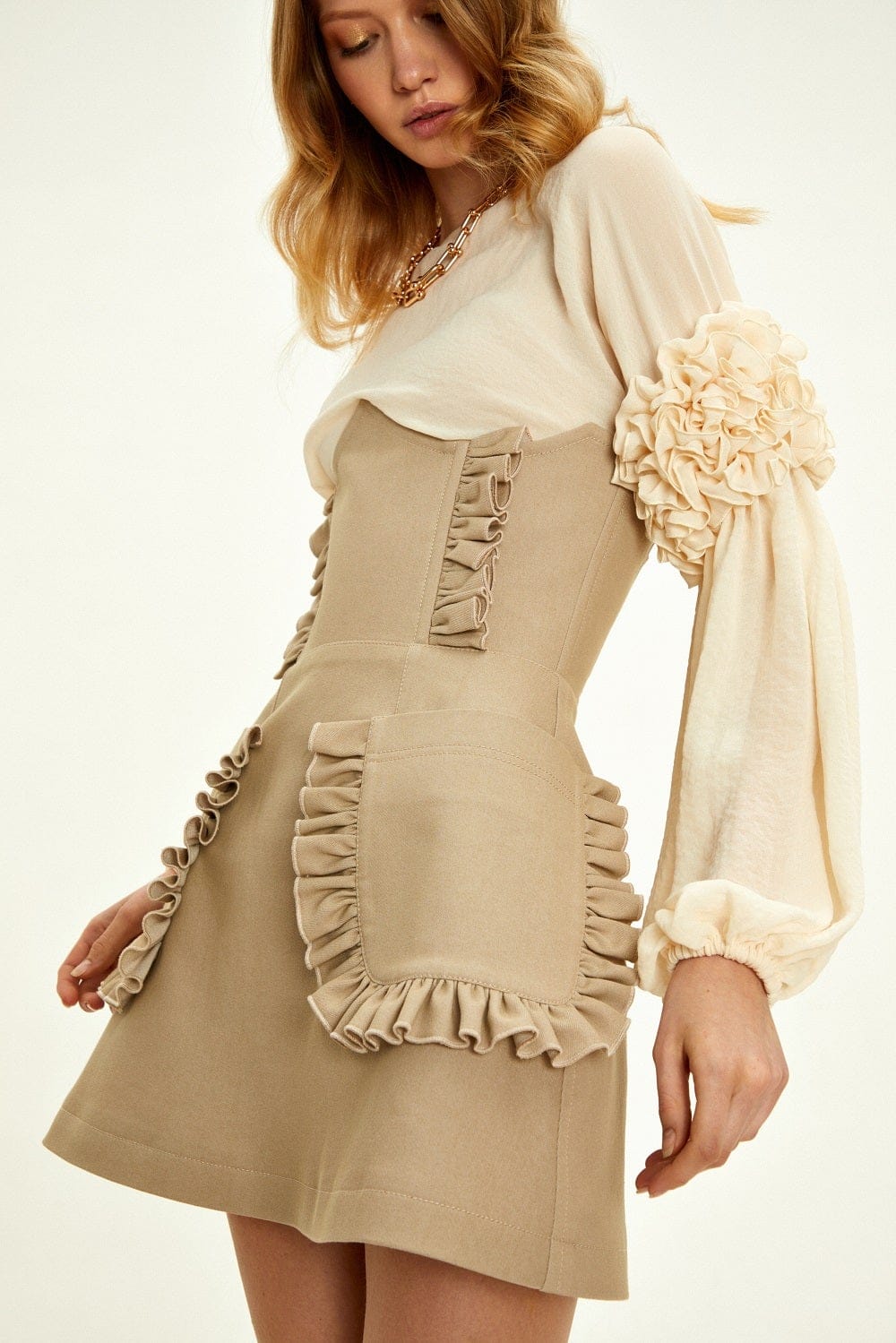 Creamy Chiffon Blouse made by Guranda