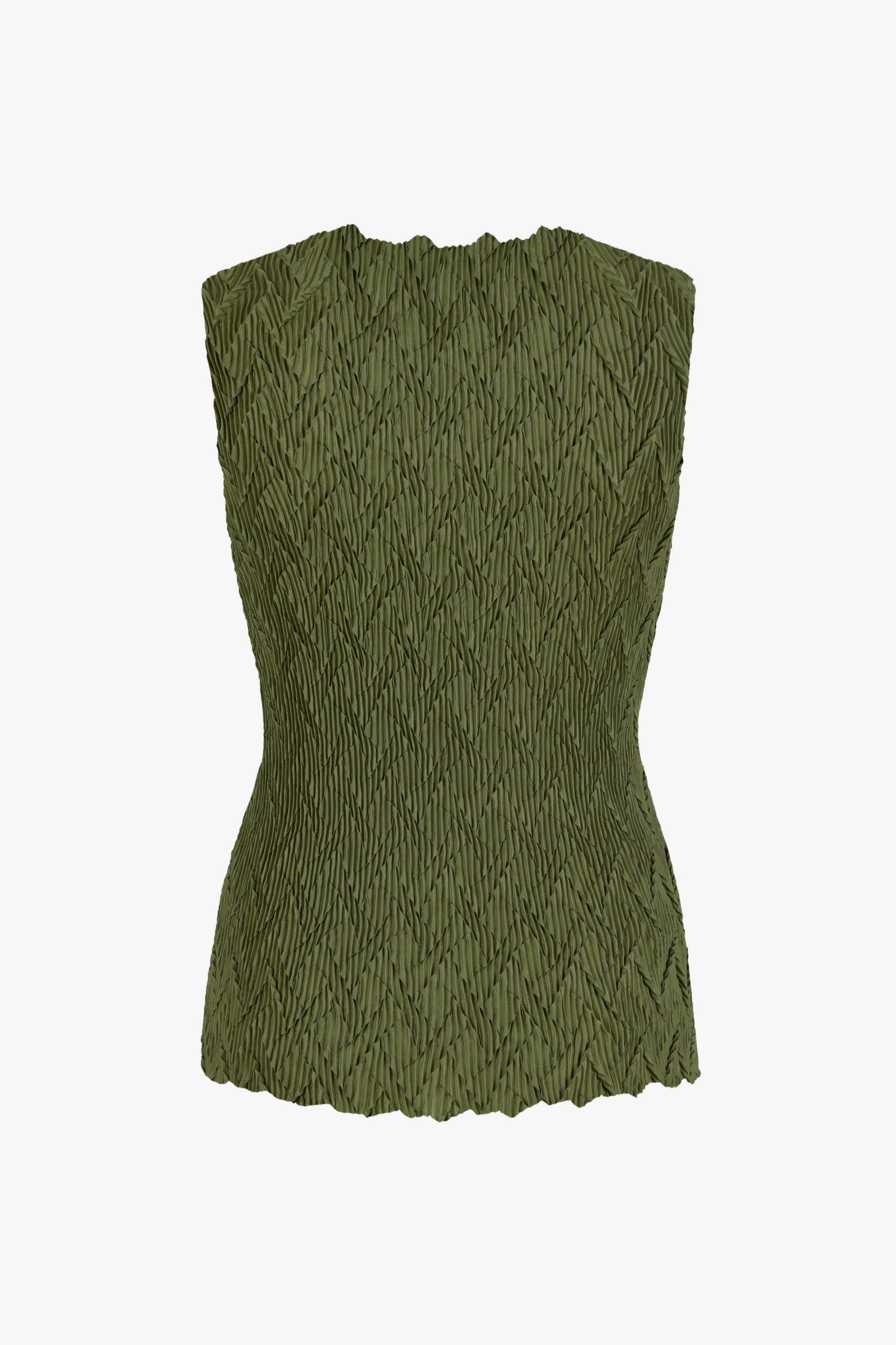 Hand Pleated Basket Top - Olive made by CAHAYA STUDIOS