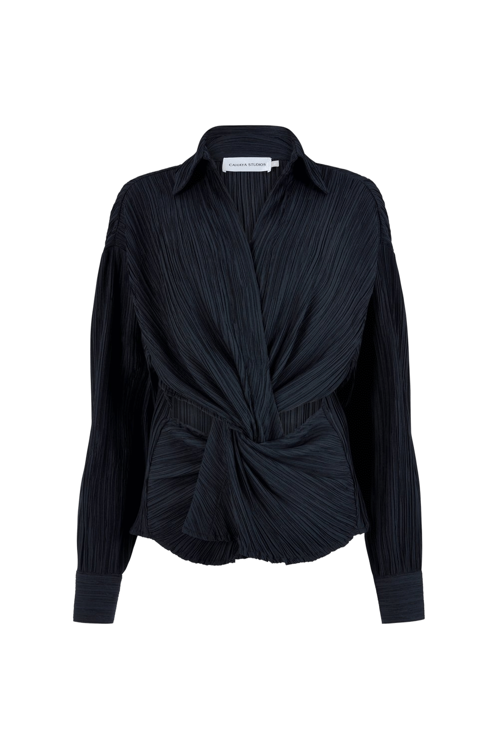 Tree Bark Cut Out Shirt - Dark Navy made by CAHAYA STUDIOS