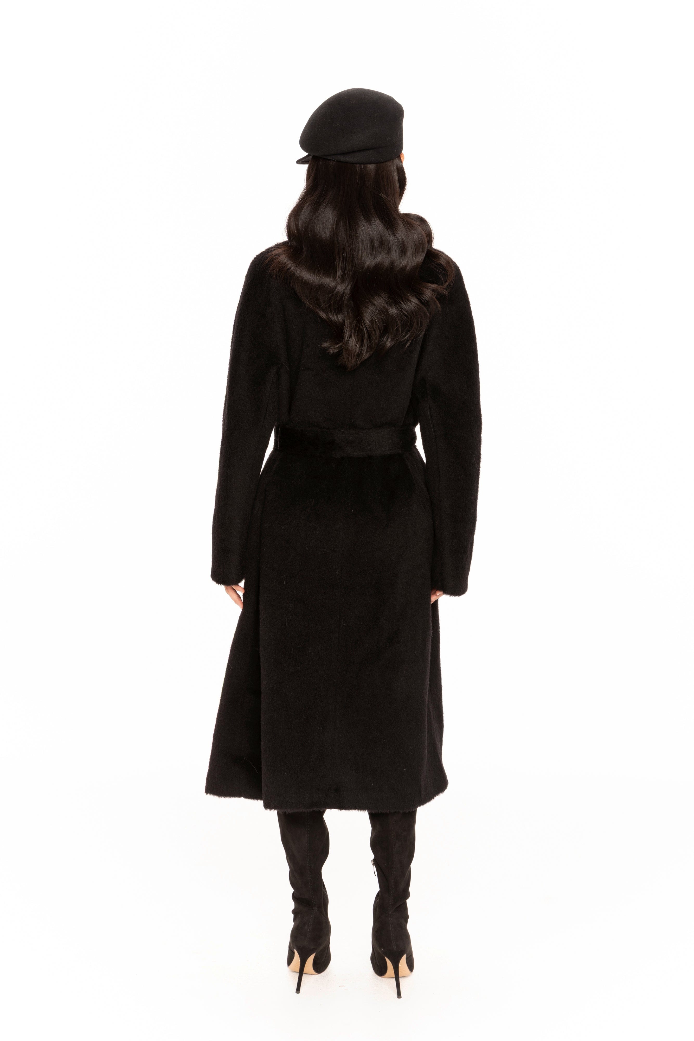 Audrey Long Coat (Black) made by Nana Jacqueline