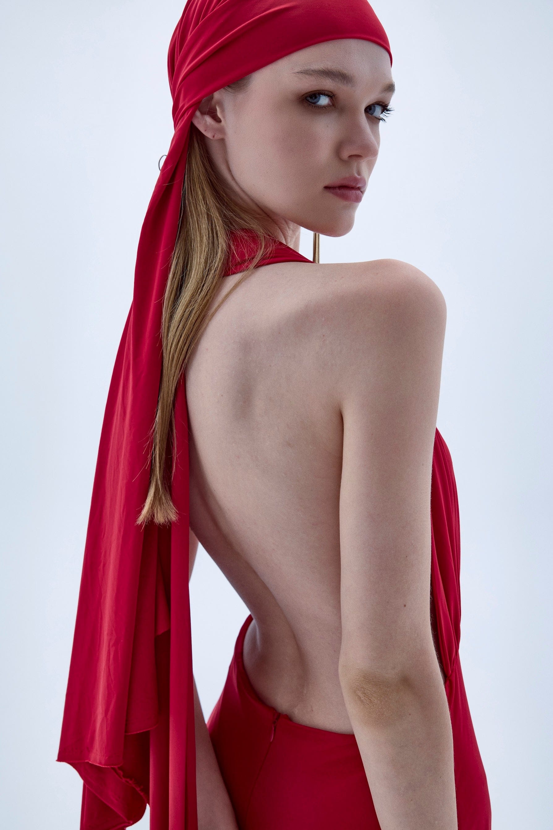 Ines Dress In Fiery Red made by Nazli Ceren