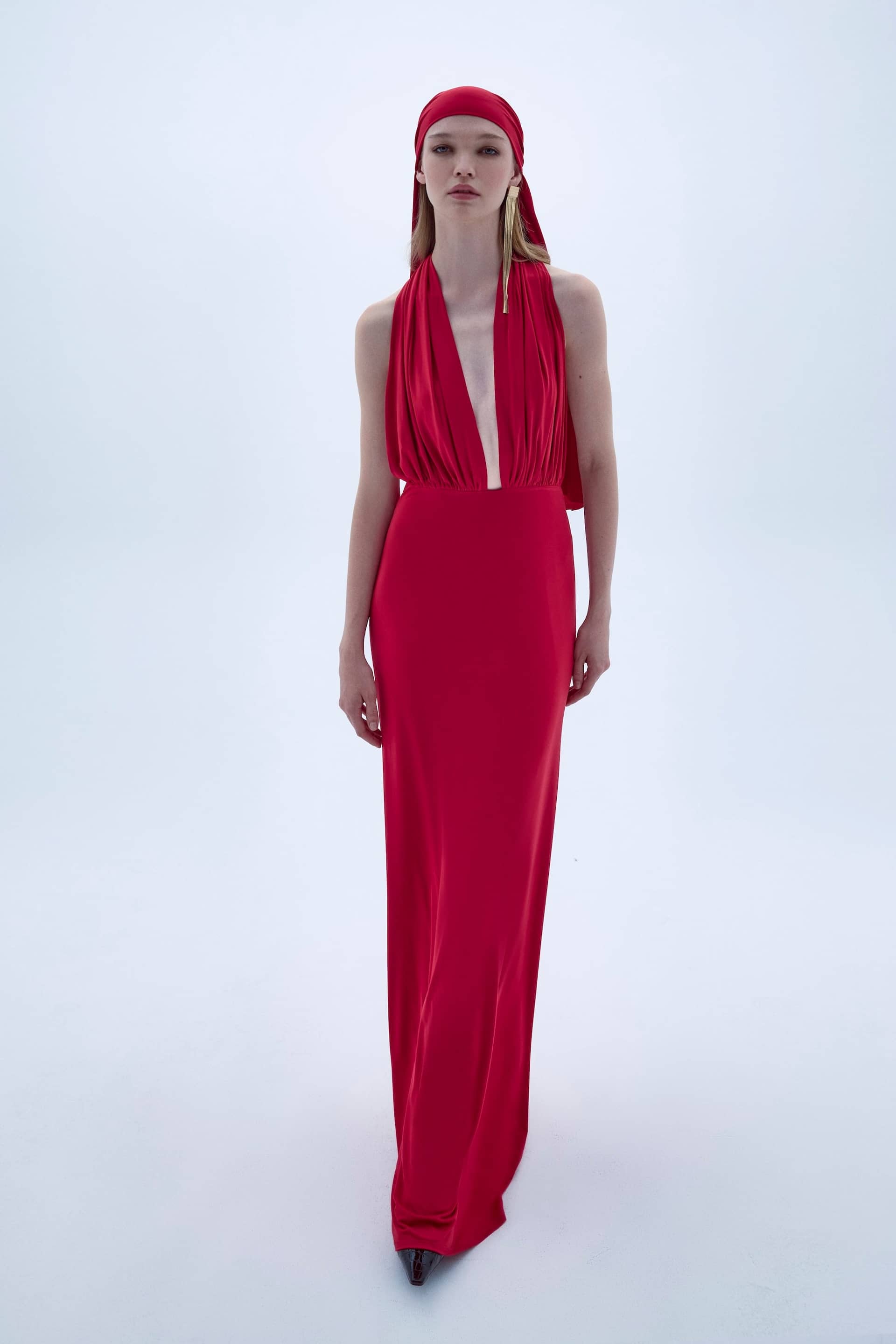 Ines Dress In Fiery Red made by Nazli Ceren