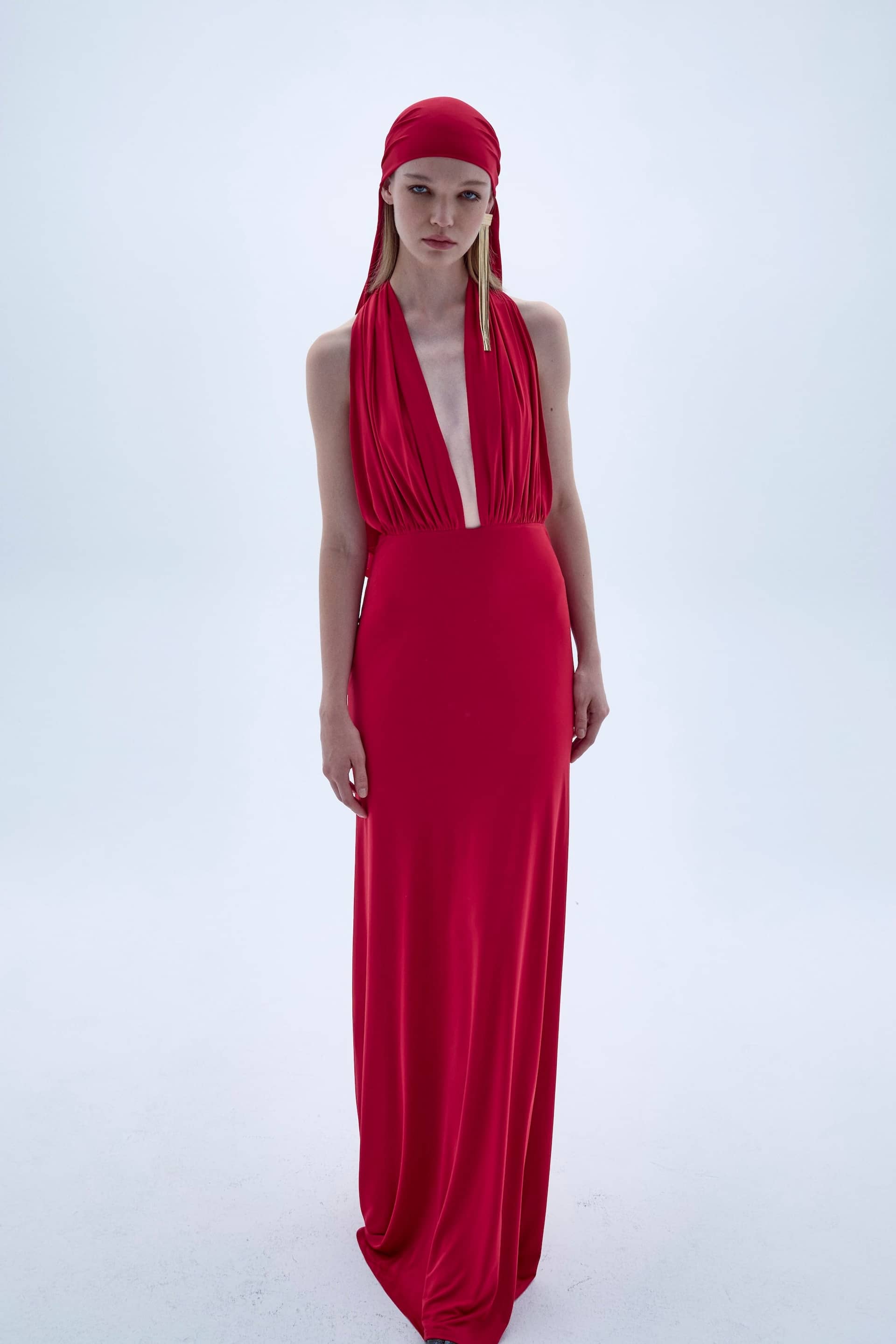 Ines Dress In Fiery Red made by Nazli Ceren