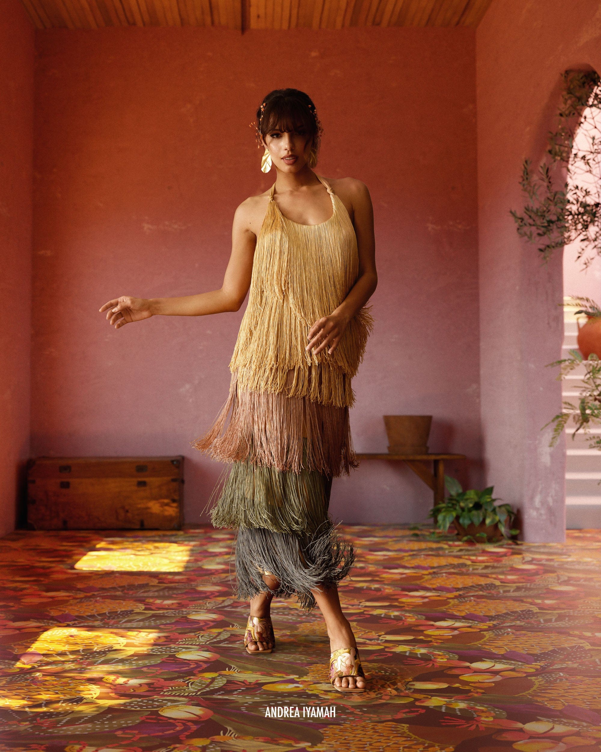 NEME MIDI DRESS made by Andrea Iyamah