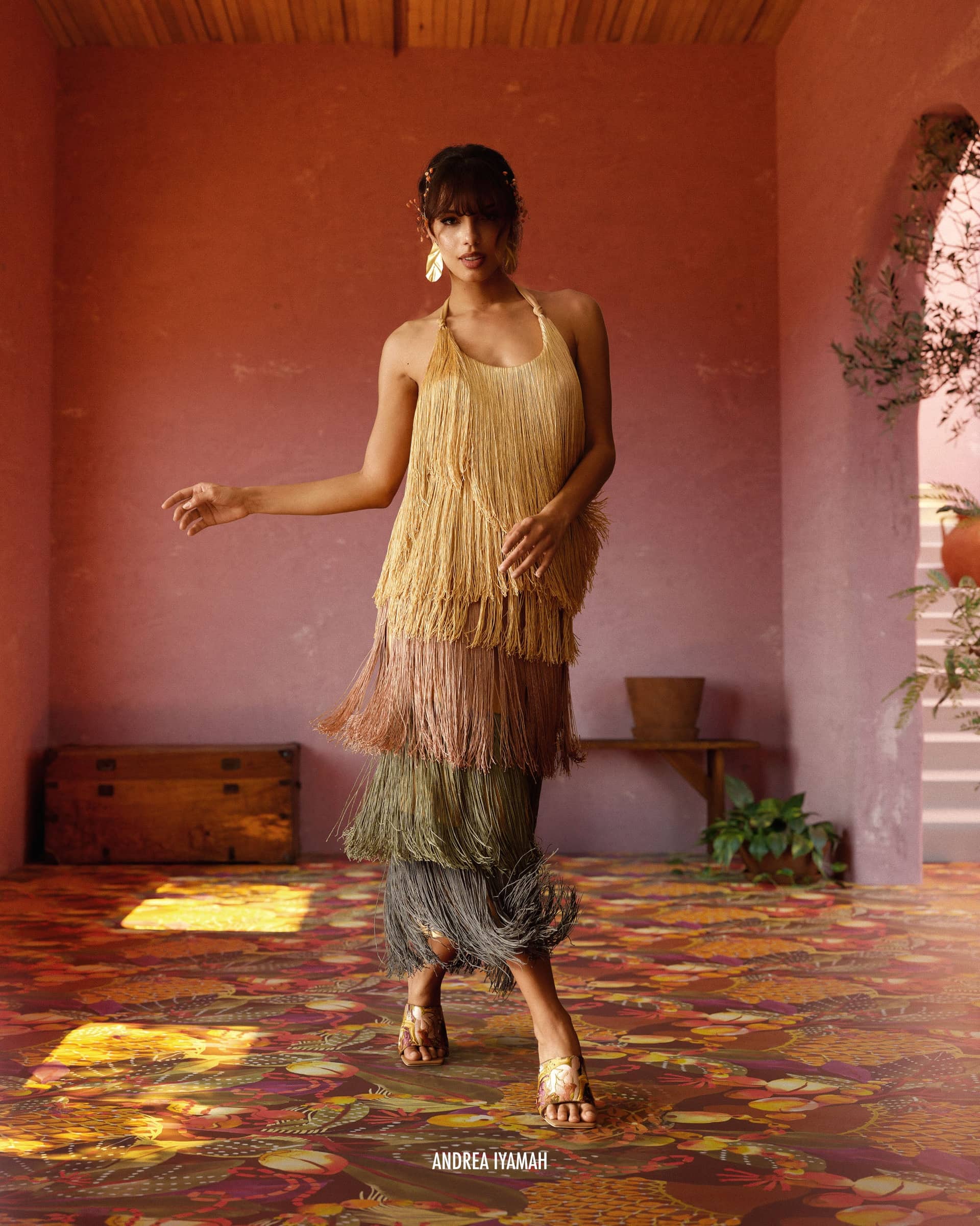 NEME MIDI DRESS made by Andrea Iyamah