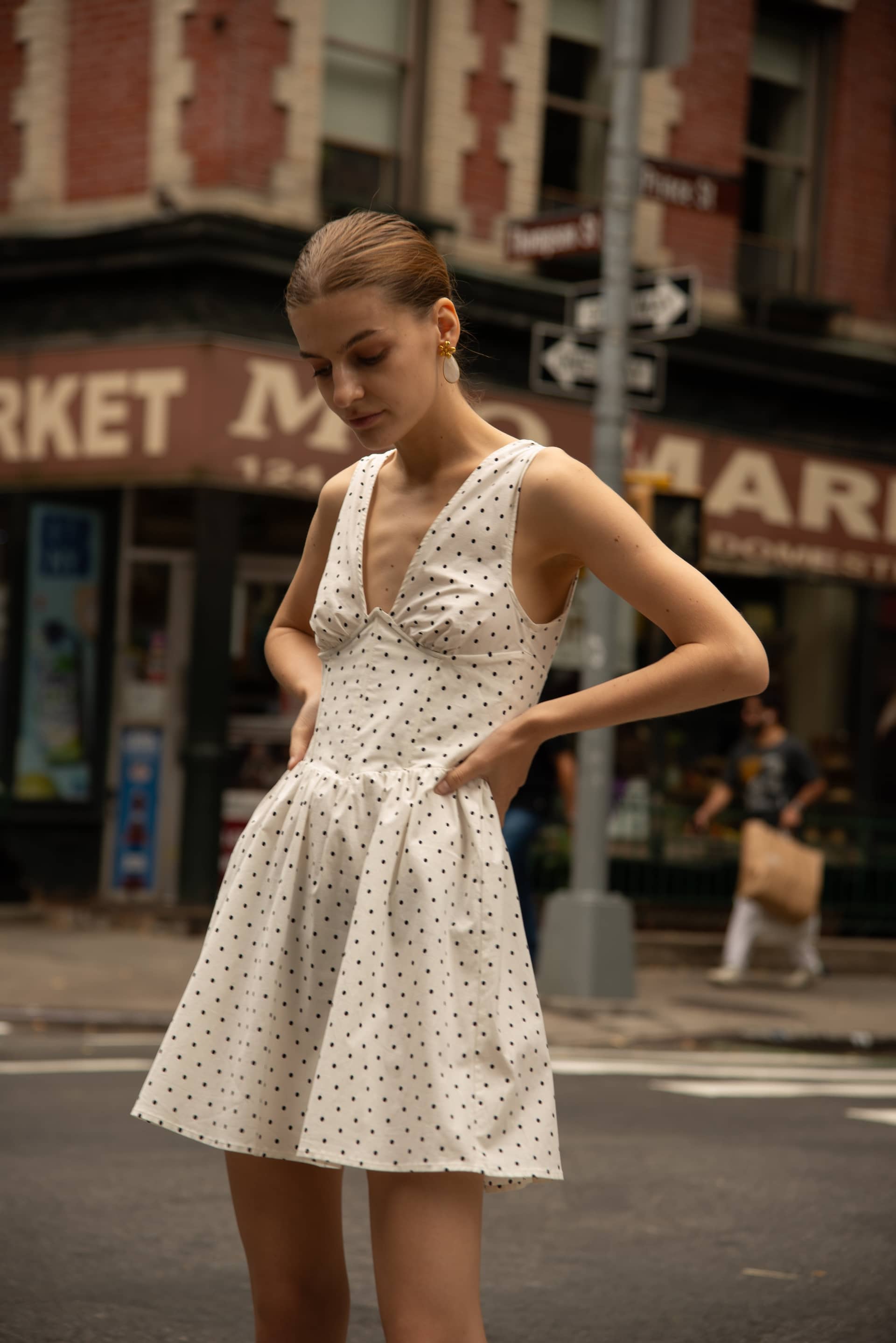 Izmir Polkadot Sundress made by Decolet The Label