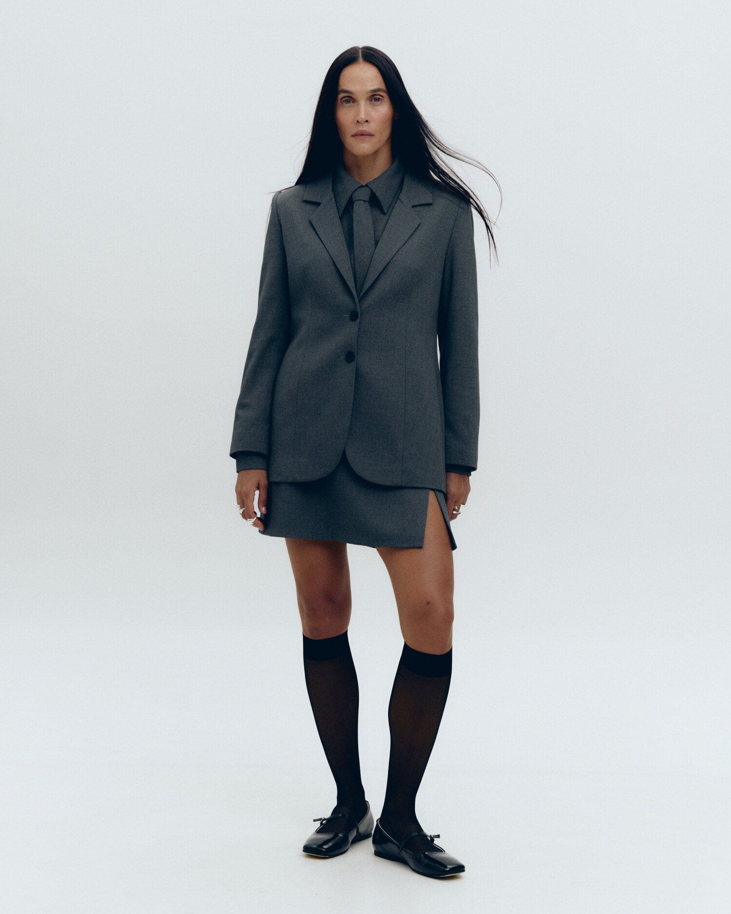 Grey jacket made by KNITEL