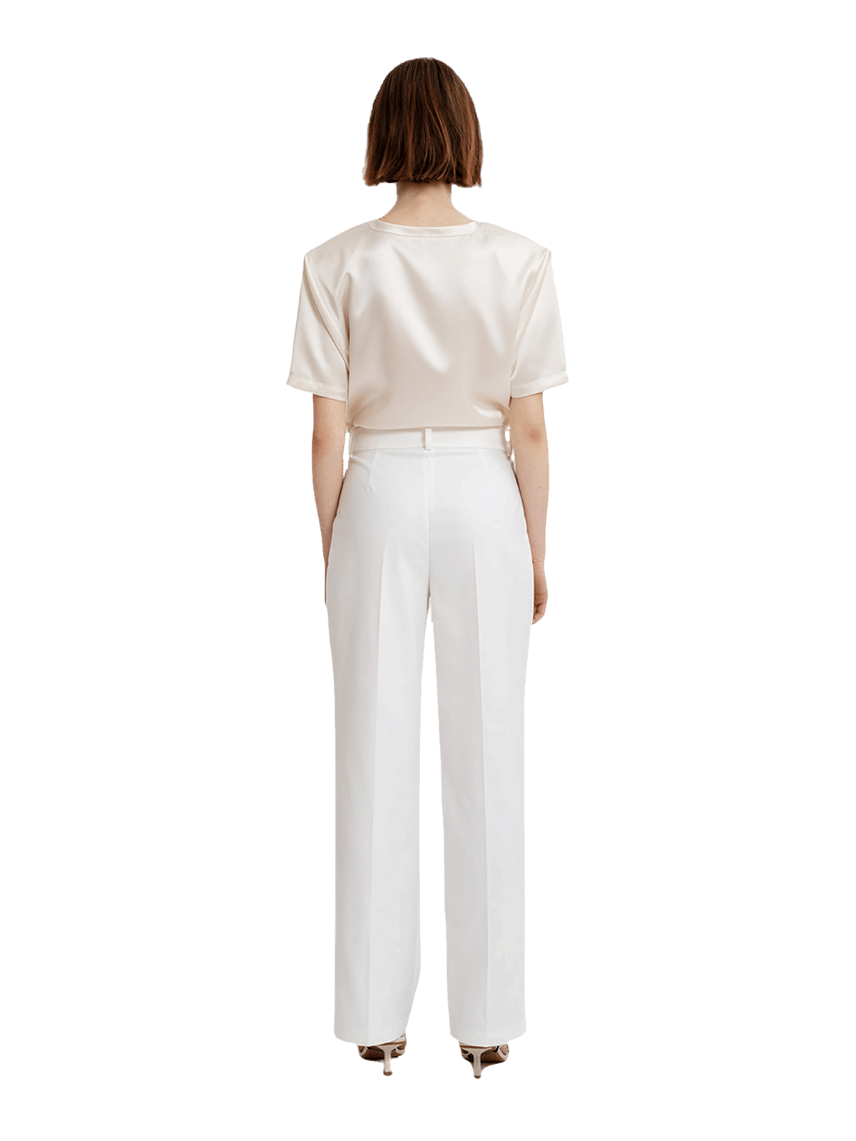 Heidi Trousers in White made by AÉRYNE