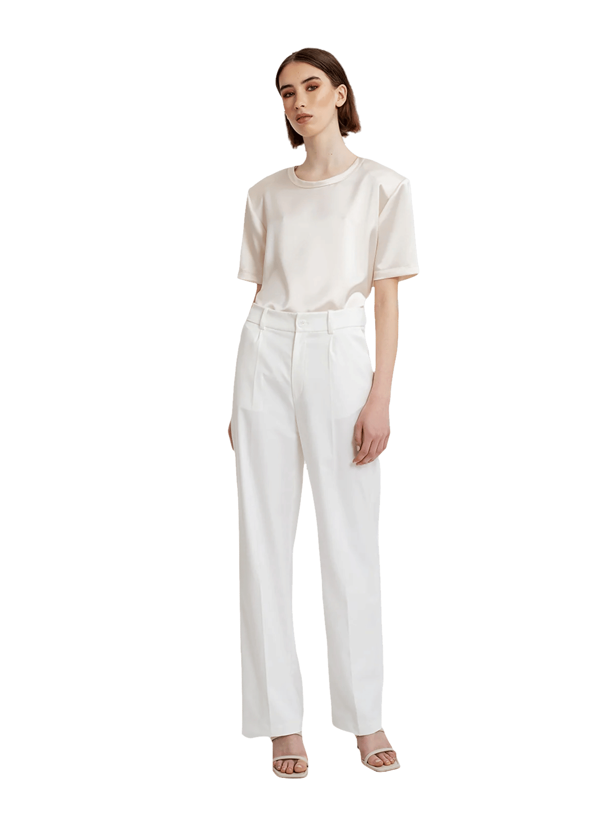 Heidi Trousers in White made by AÉRYNE