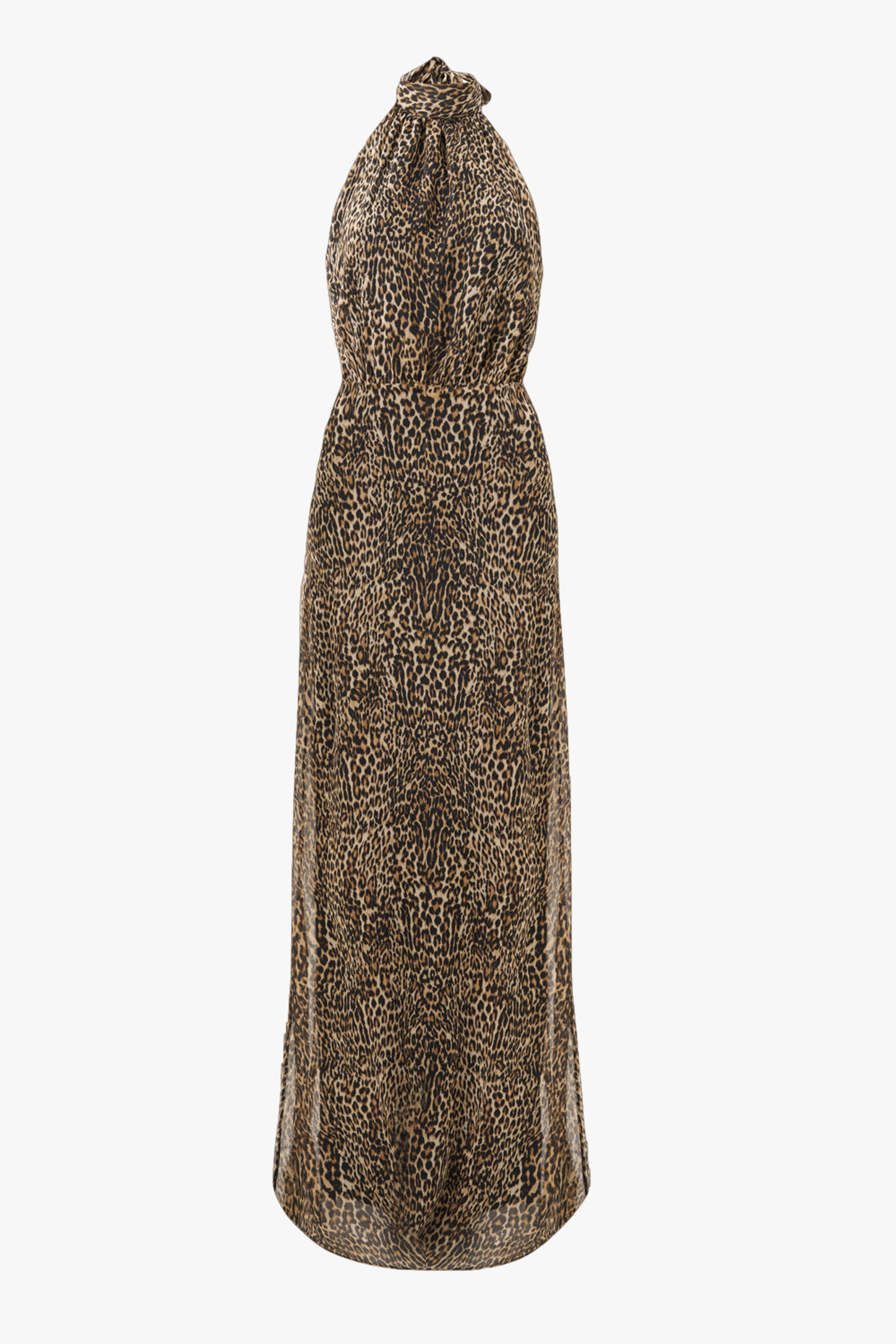 Lea Leopard Halter Maxi Dress made by Lora Istanbul