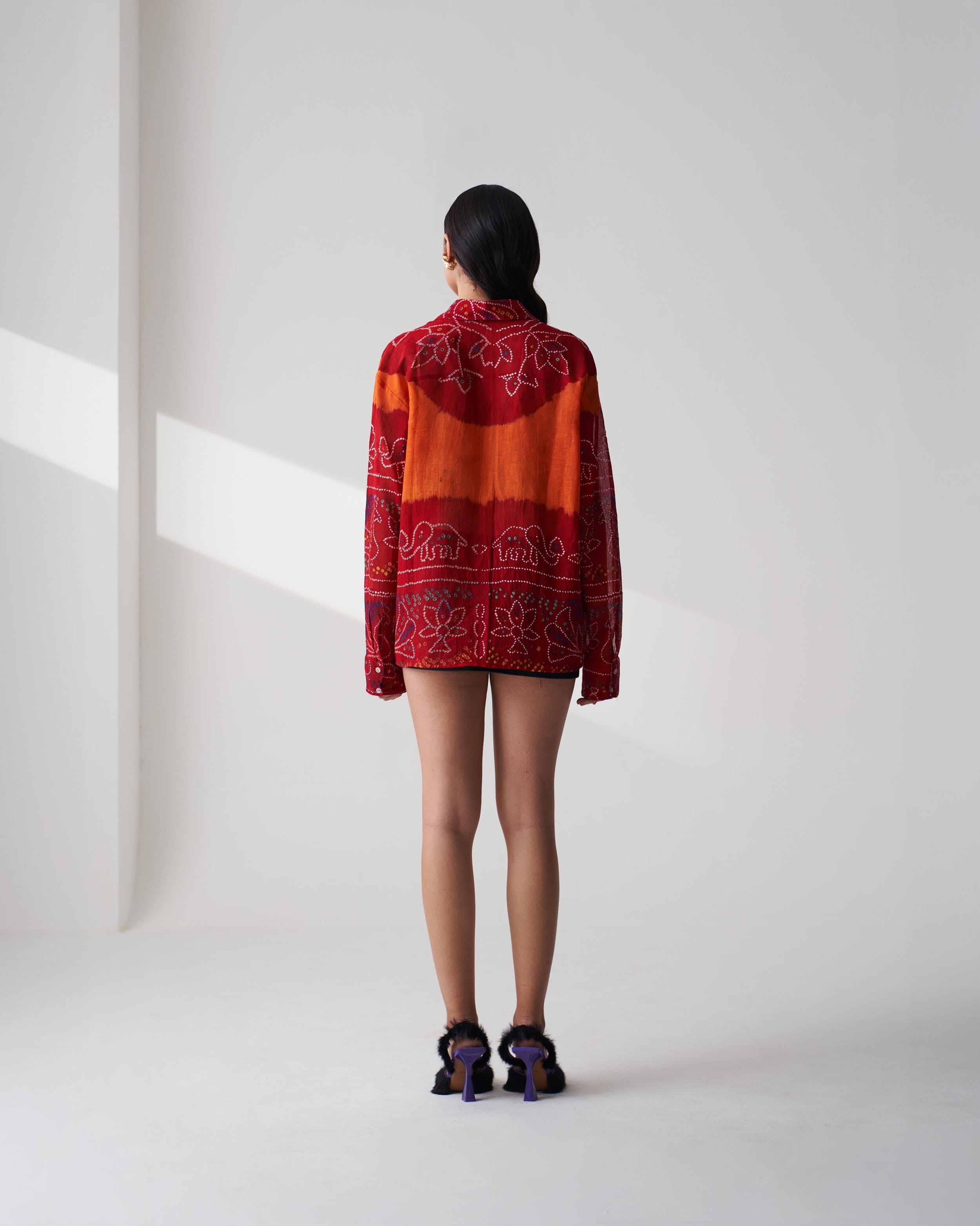 Upcycled Odhni Cotton Shirt made by Szabo Sihag