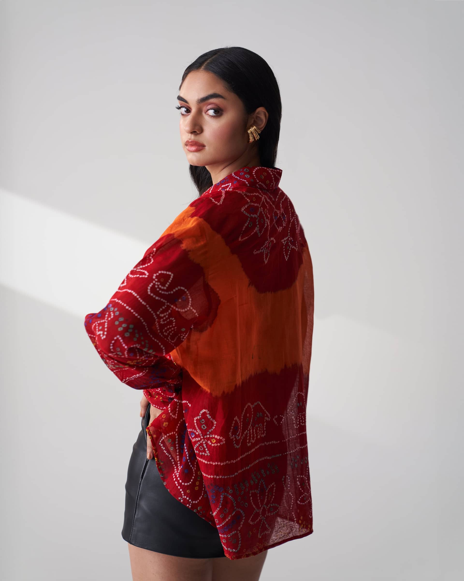 Upcycled Odhni Cotton Shirt made by Szabo Sihag