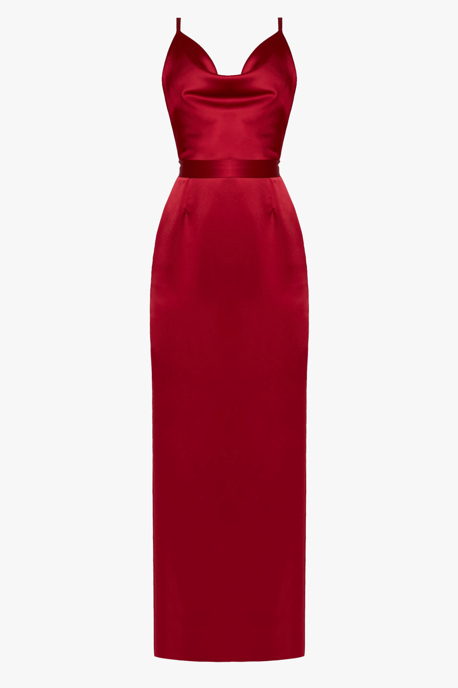 AMILA deep red maxi evening dress made by UNDRESS