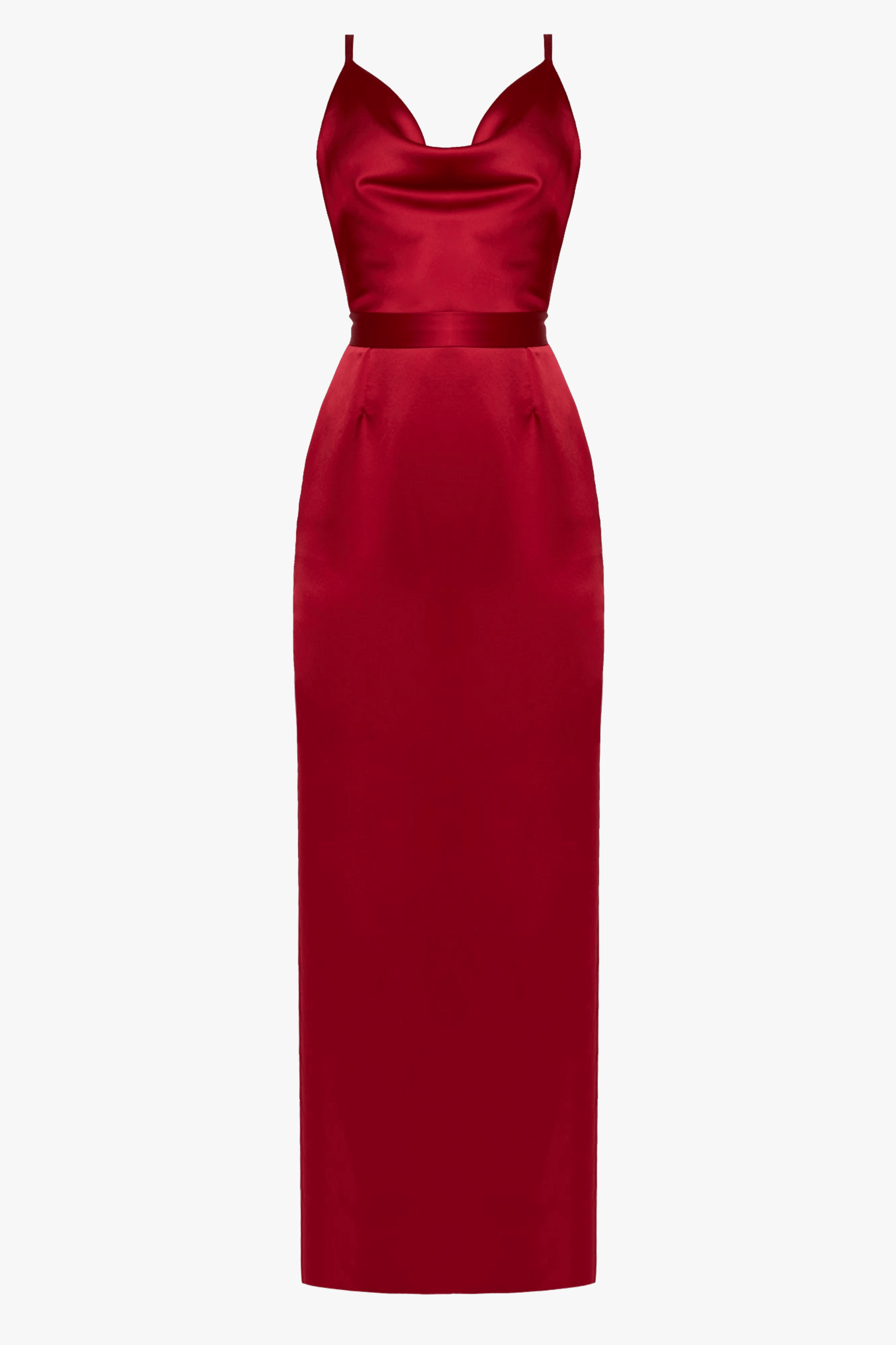 AMILA deep red maxi evening dress made by UNDRESS