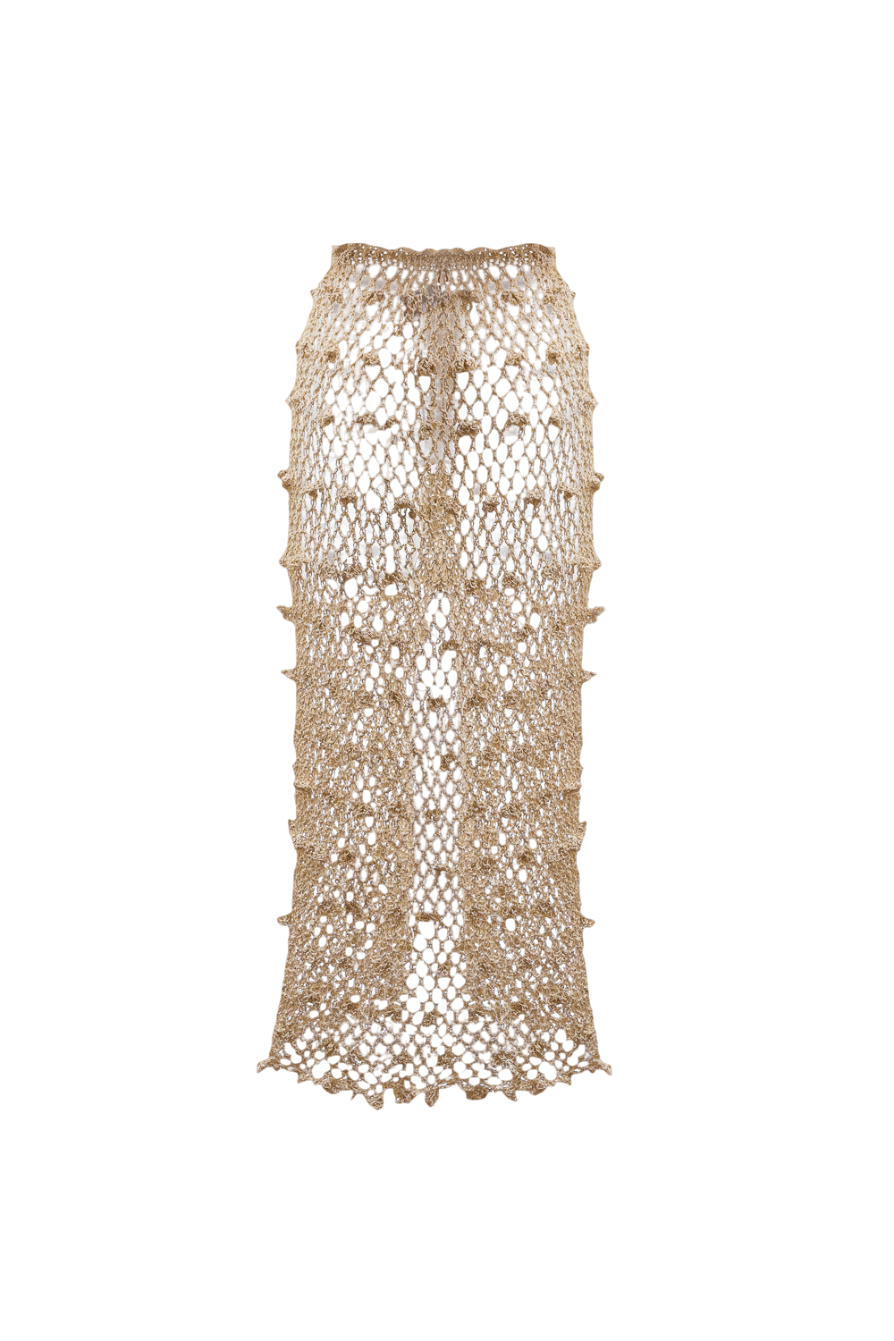 Metallic Handmade Crochet Skirt made by ANDREEVA