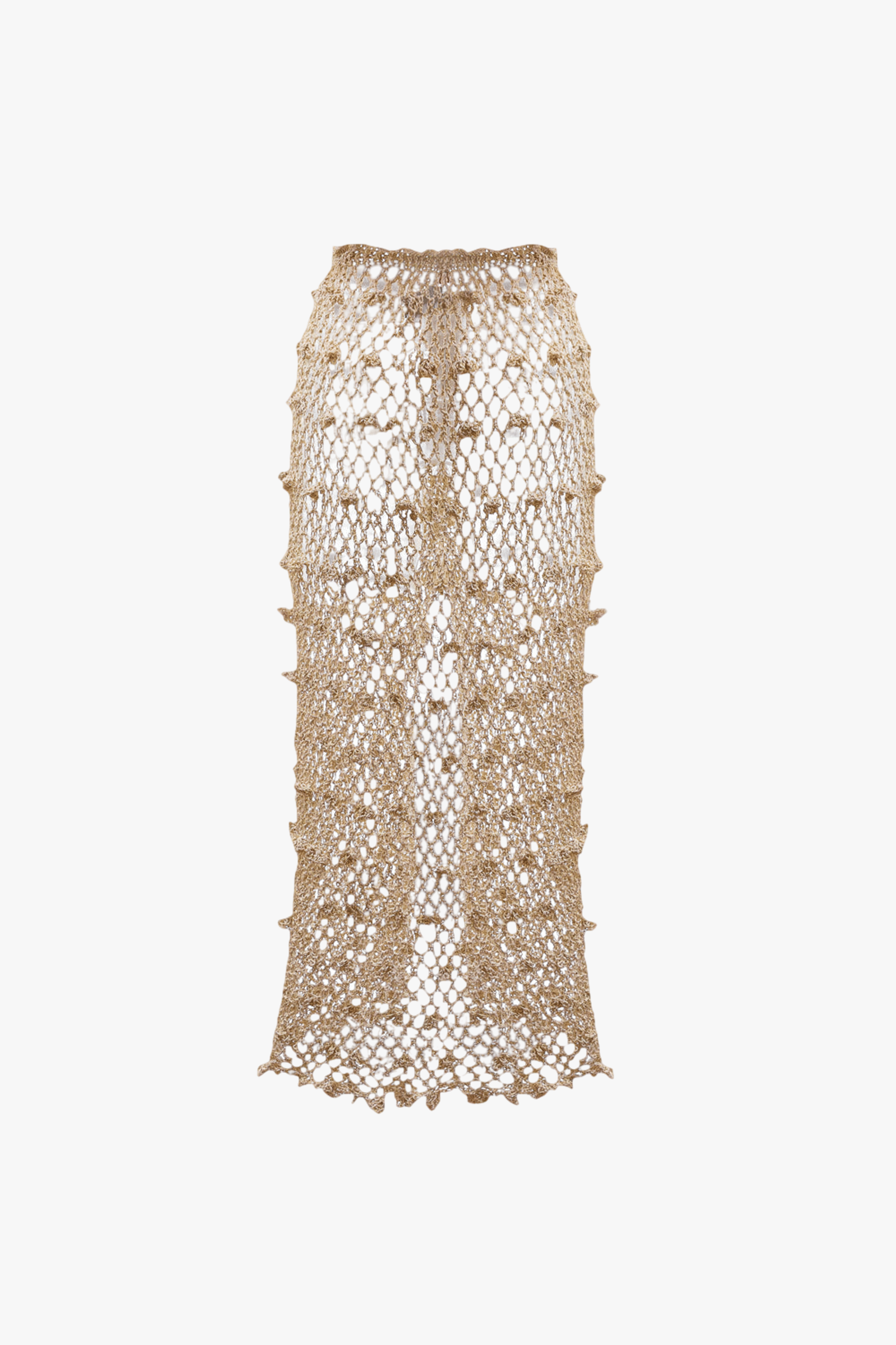 Metallic Handmade Crochet Skirt made by ANDREEVA