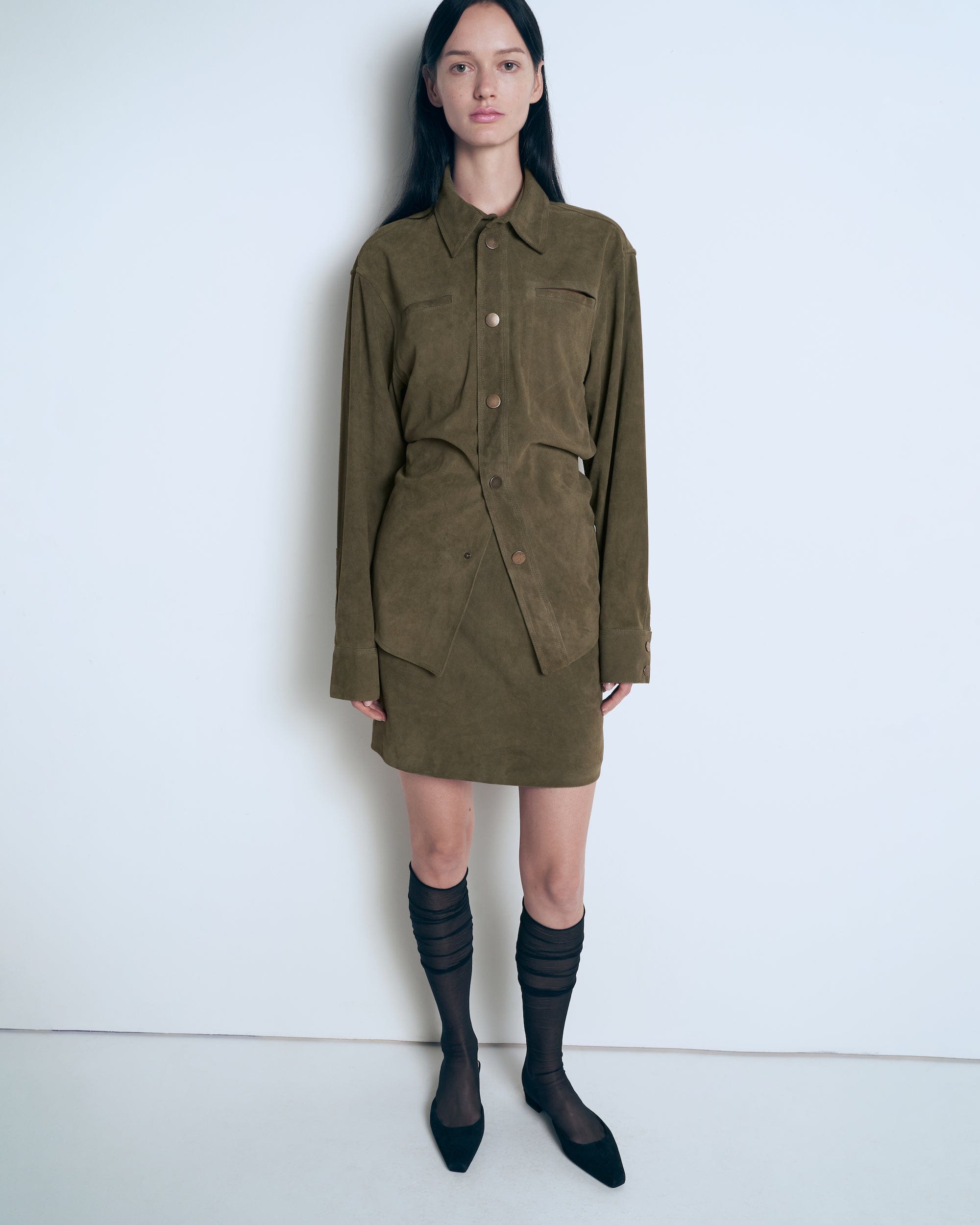 A-line suede mini skirt made by A.M.G