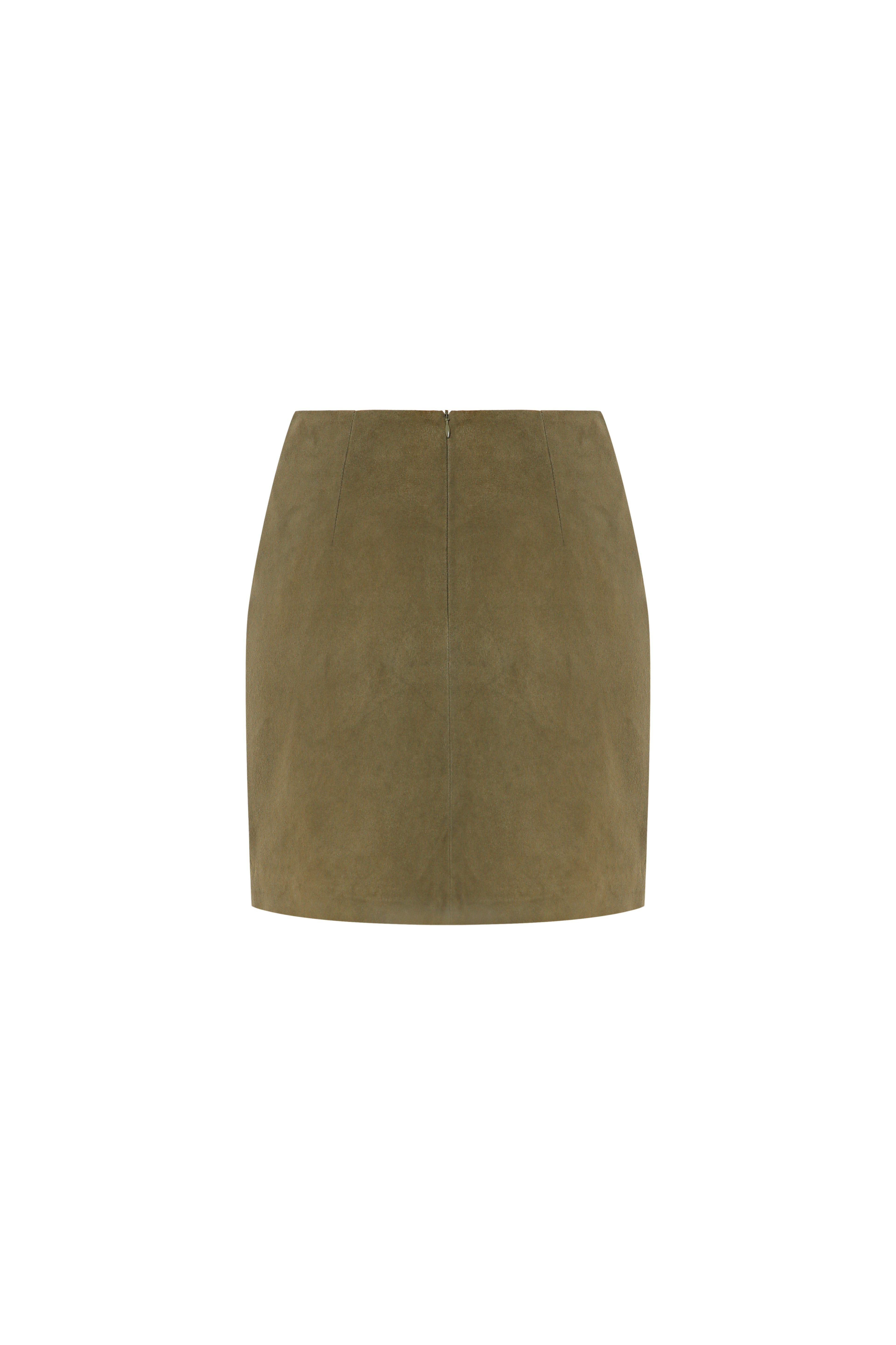 A-line suede mini skirt made by A.M.G