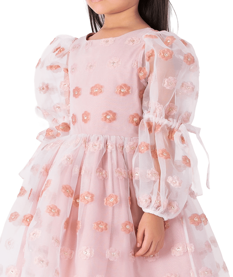 Organza Flowers Girls Dress made by Mama Luma