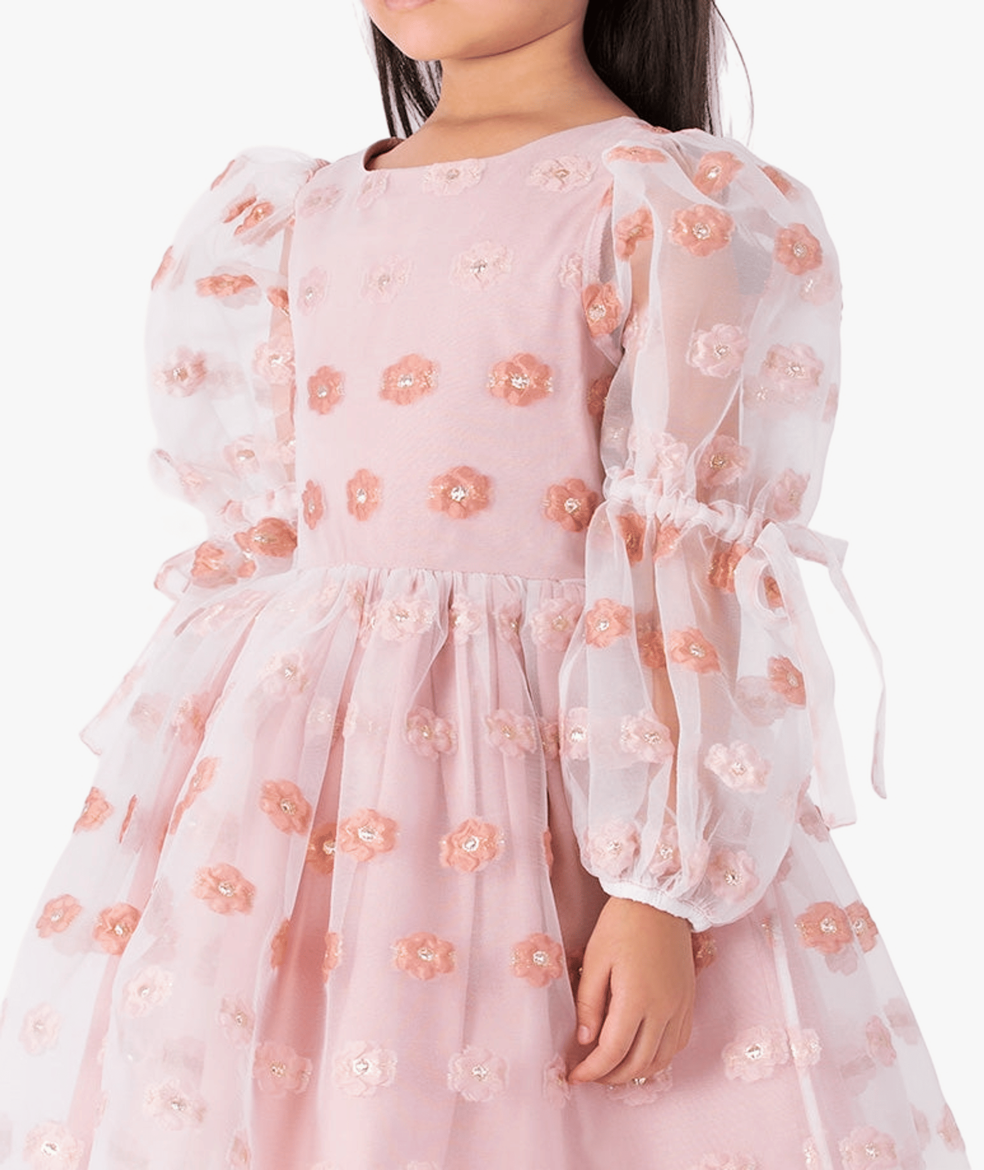 Organza Flowers Girls Dress made by Mama Luma