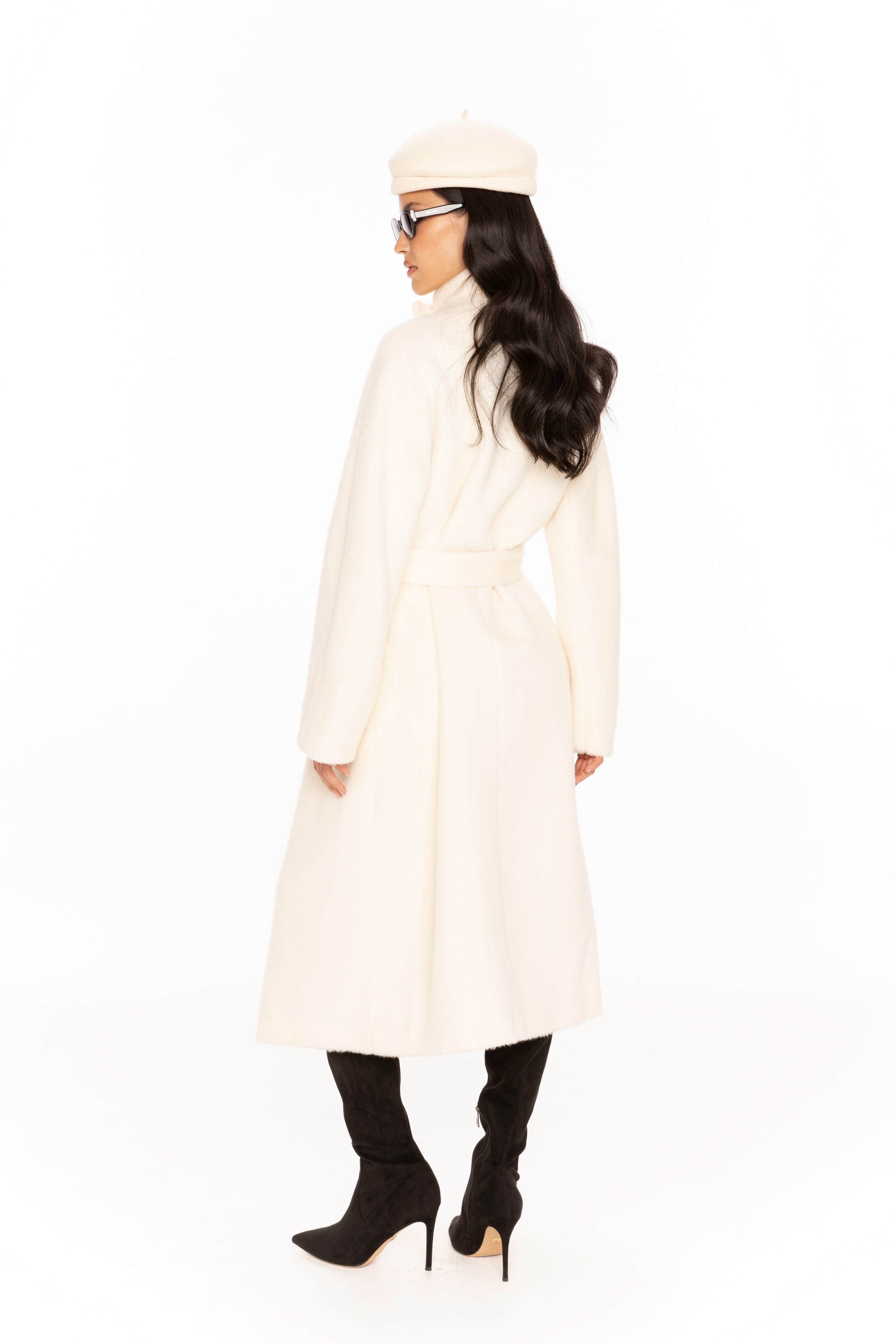 Audrey Long Coat (Off-white) made by Nana Jacqueline