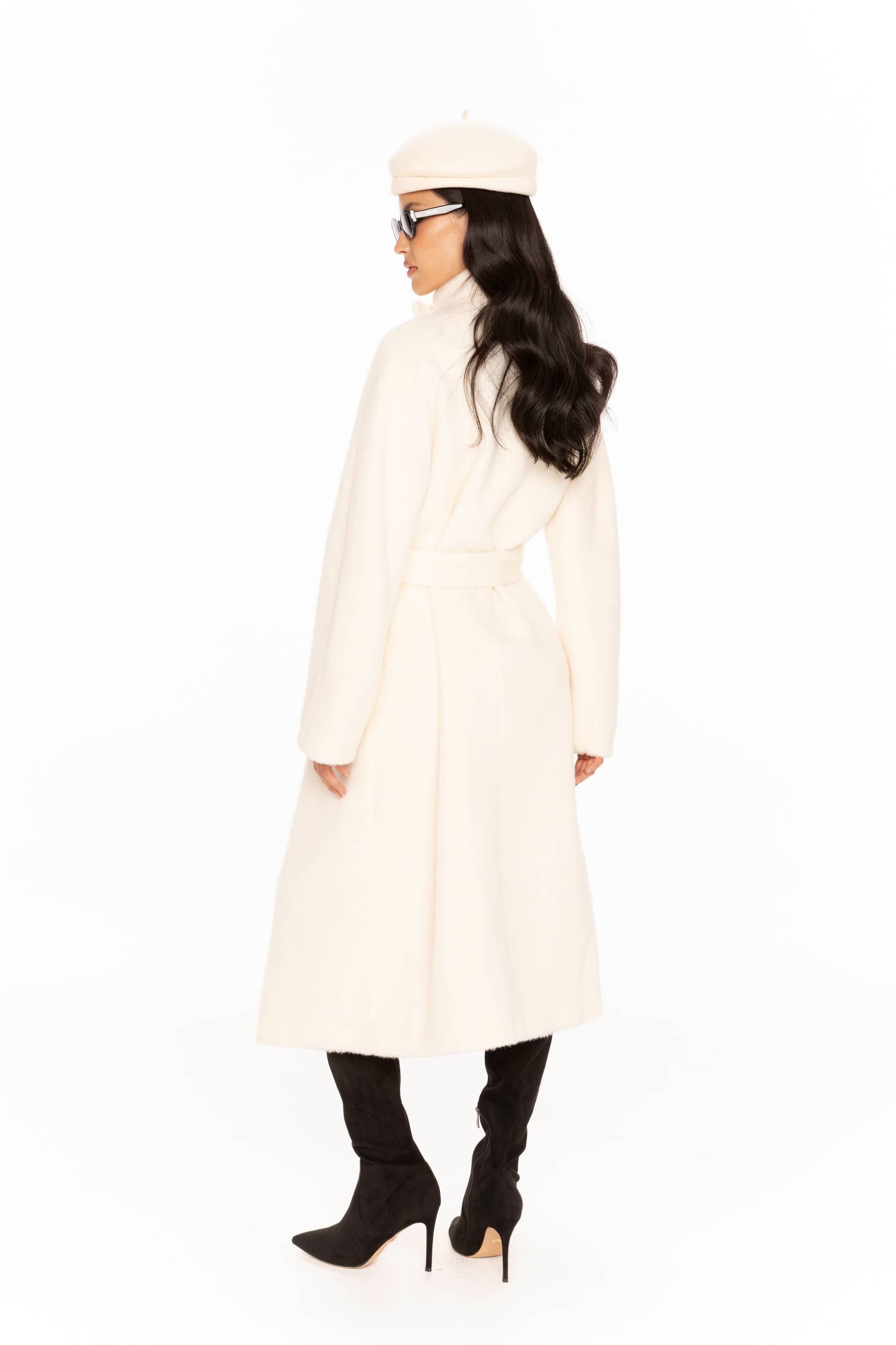 Audrey Long Coat (Off-white) made by Nana Jacqueline