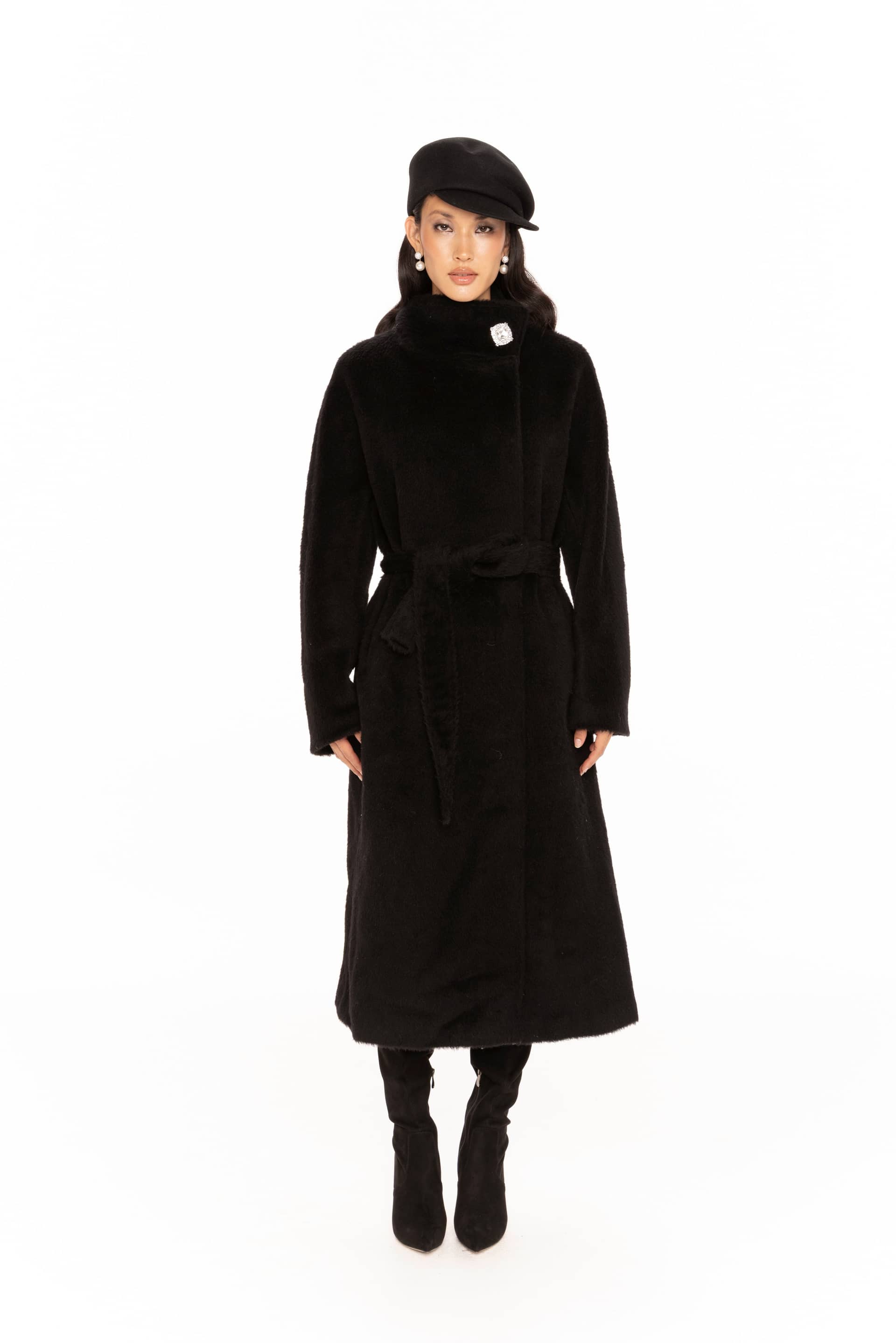 Audrey Long Coat (Black) made by Nana Jacqueline