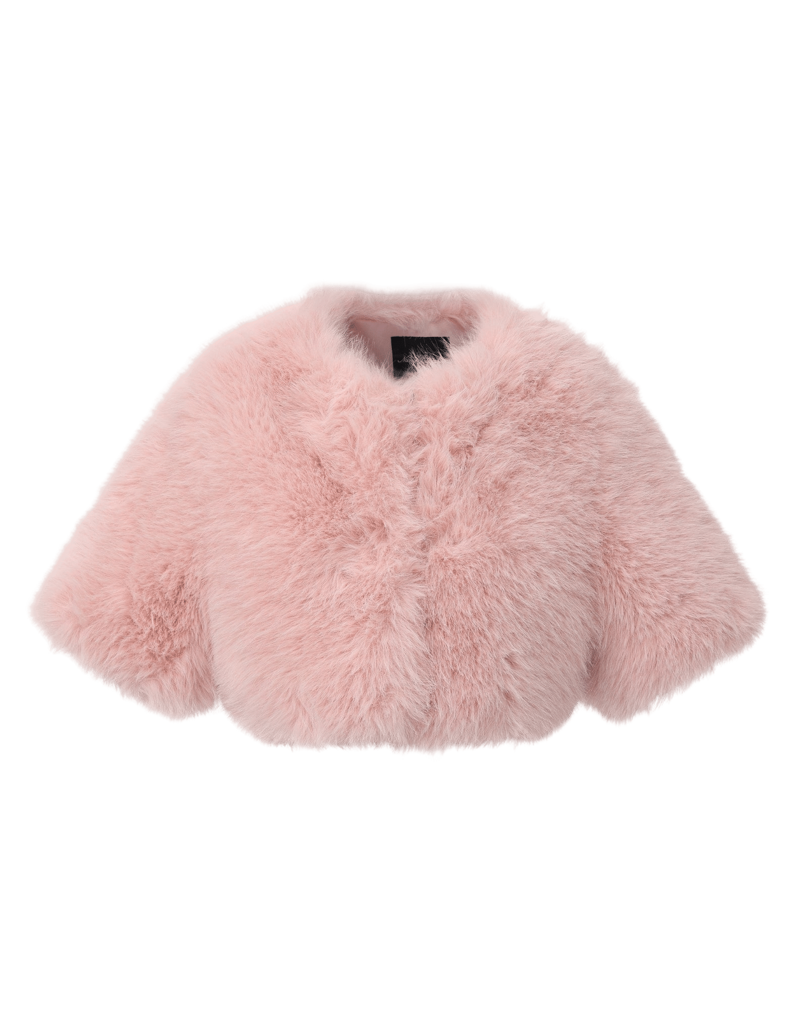 Thalia Cropped Faux Fur Jacket (Pink) made by Nana Jacqueline