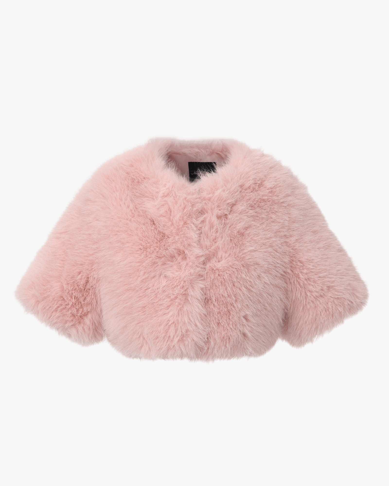 Thalia Cropped Faux Fur Jacket (Pink) made by Nana Jacqueline
