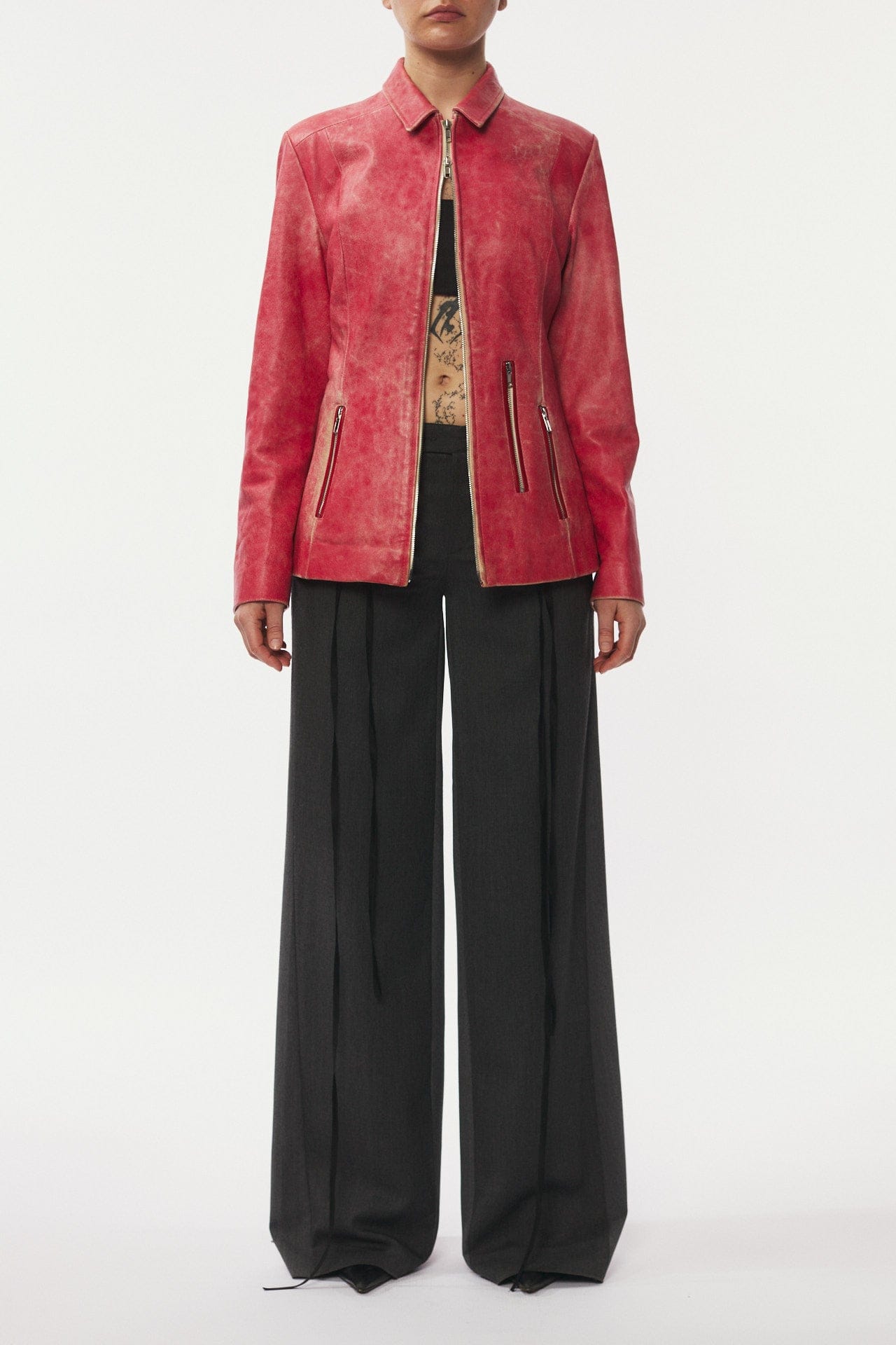 Leather Jacket - Red made by Gemme Collective