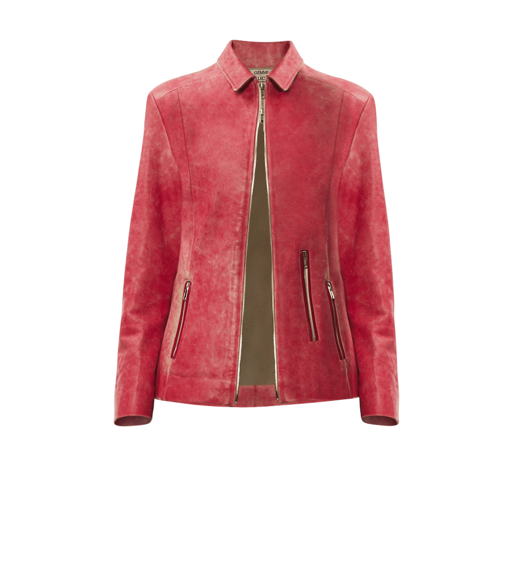Leather Jacket - Red made by Gemme Collective