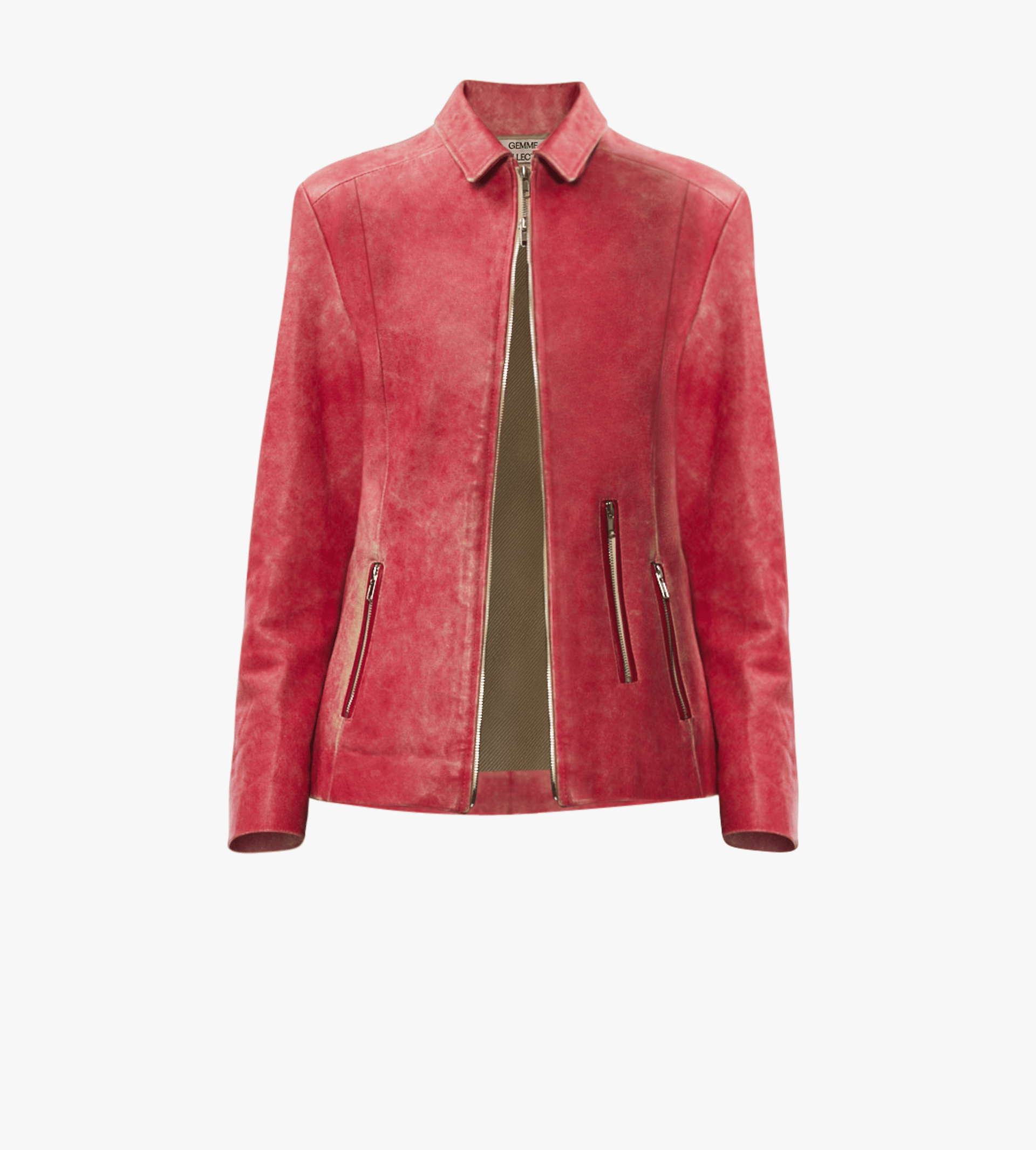 Leather Jacket - Red made by Gemme Collective